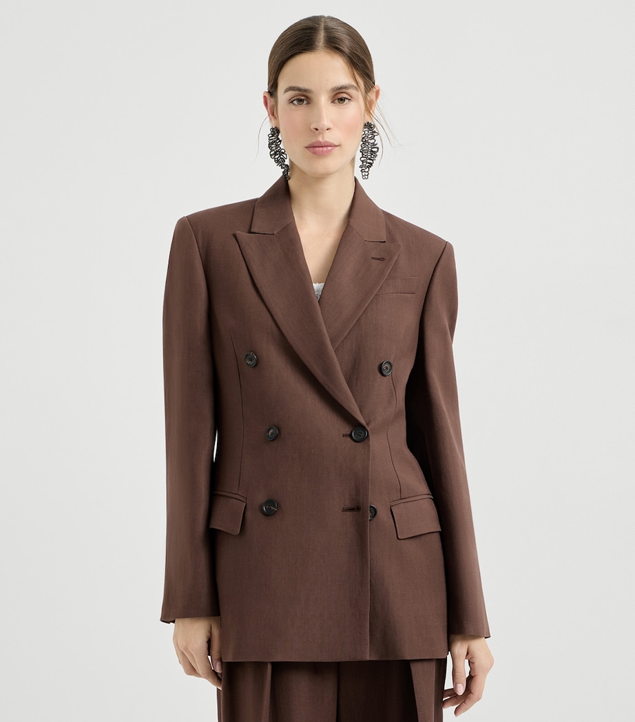 Crepe Double-Breasted Blazer C9284 Image 3