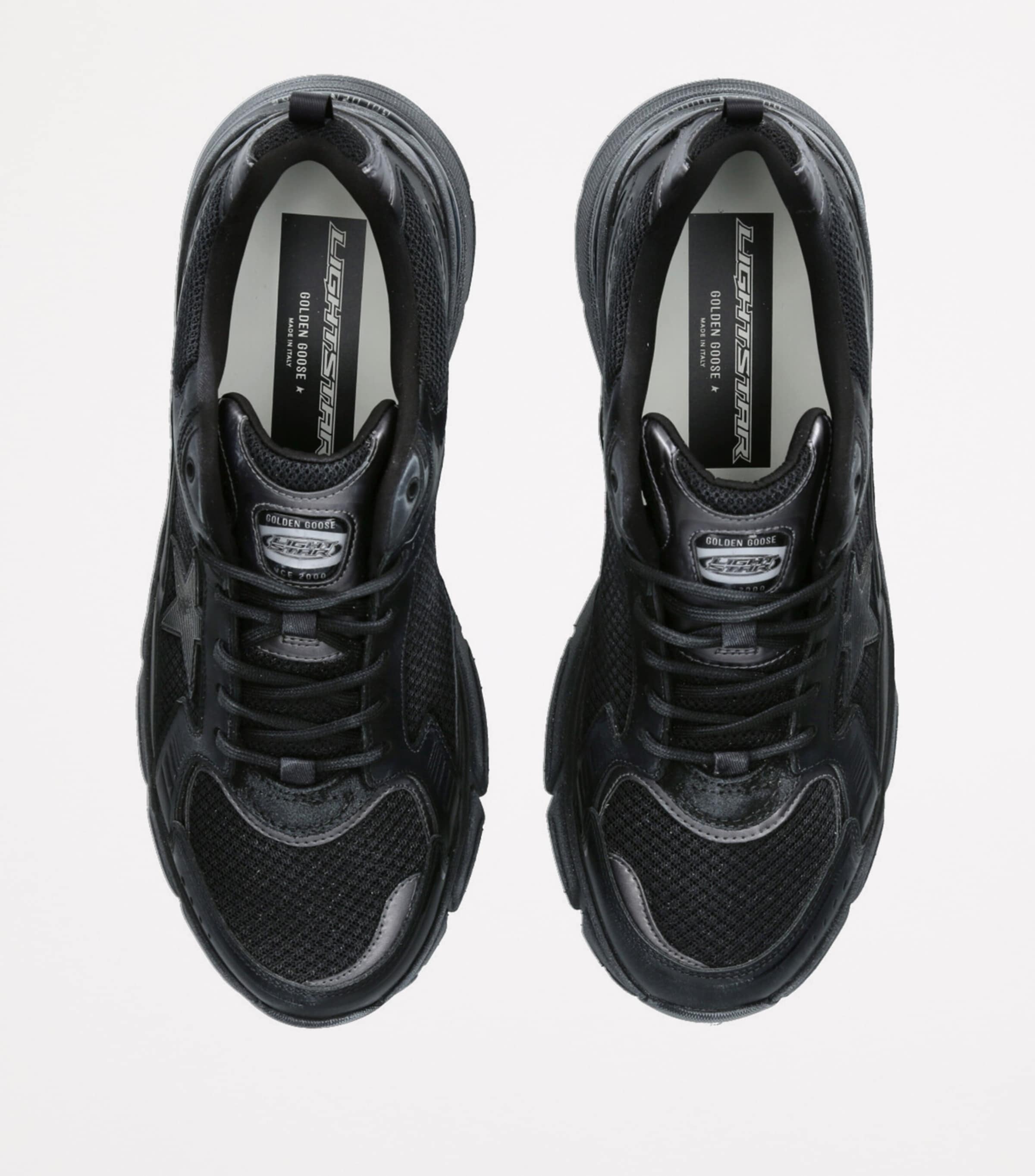 Leather Light Star Sneakers BLACK Image 6