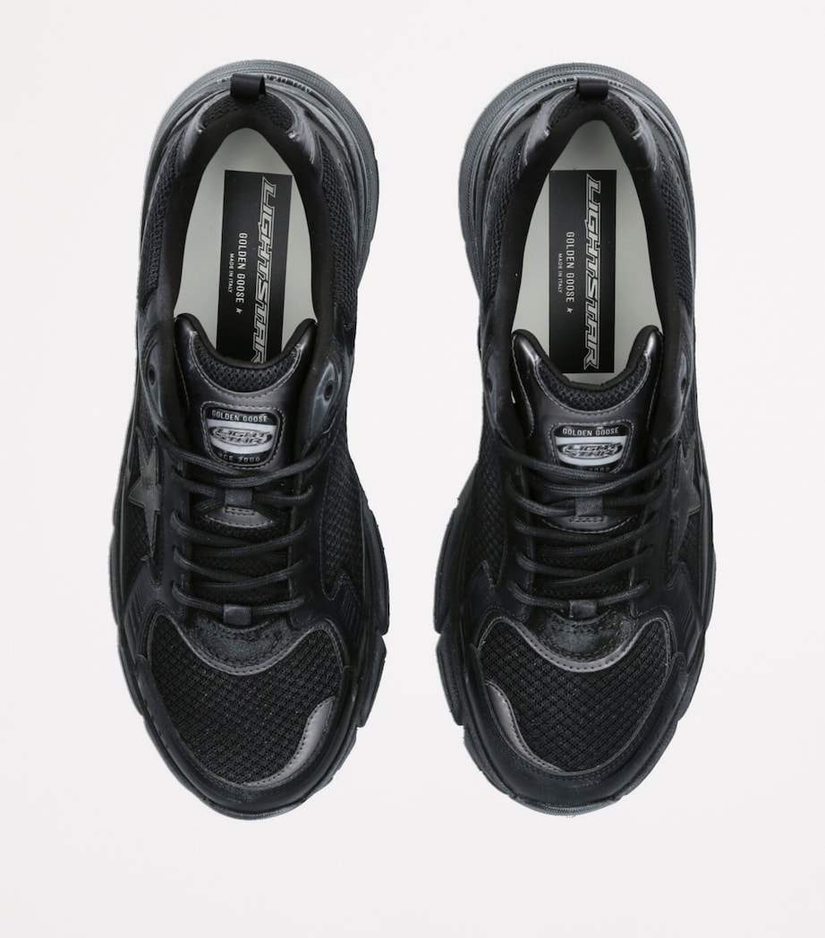 Leather Light Star Sneakers BLACK Image 6