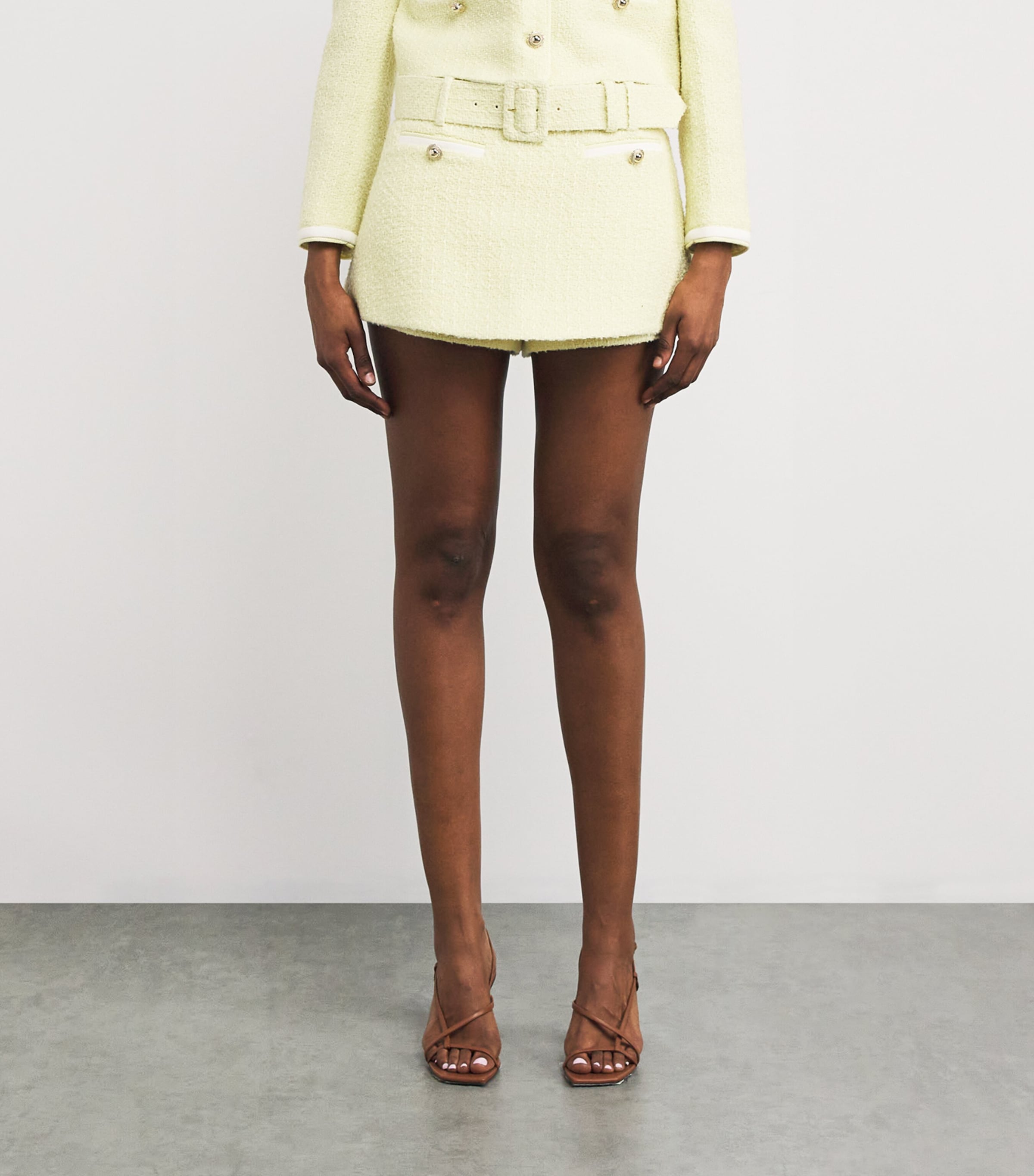 Bouclé Belted Skort YELLOW Image 3