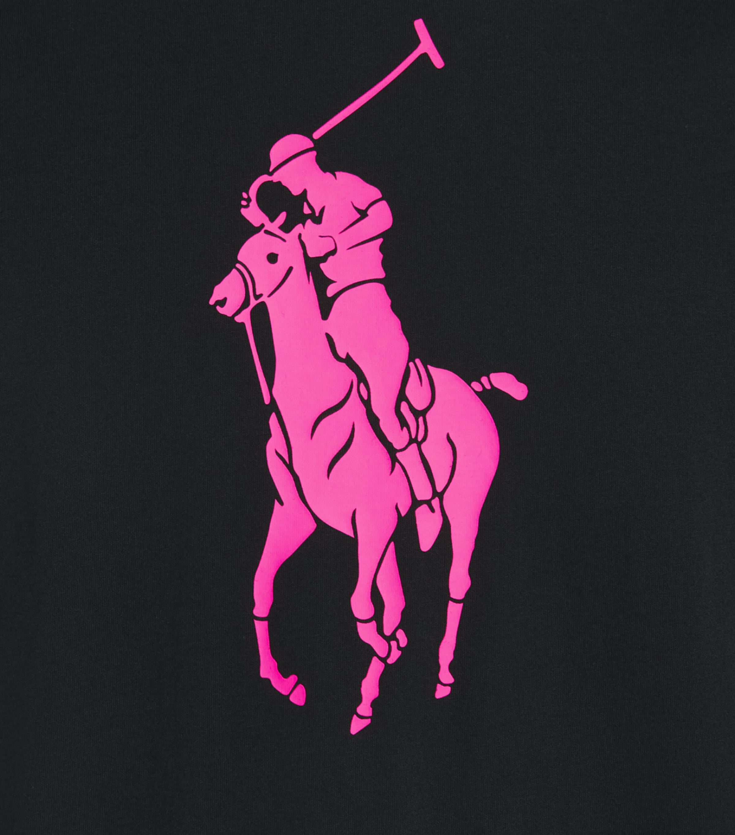 【希少品】POLO RALPH LAUREN Pink Pony Polo Ralph Lauren Black Cotton Pink Pony T-Shirt | Harrods US