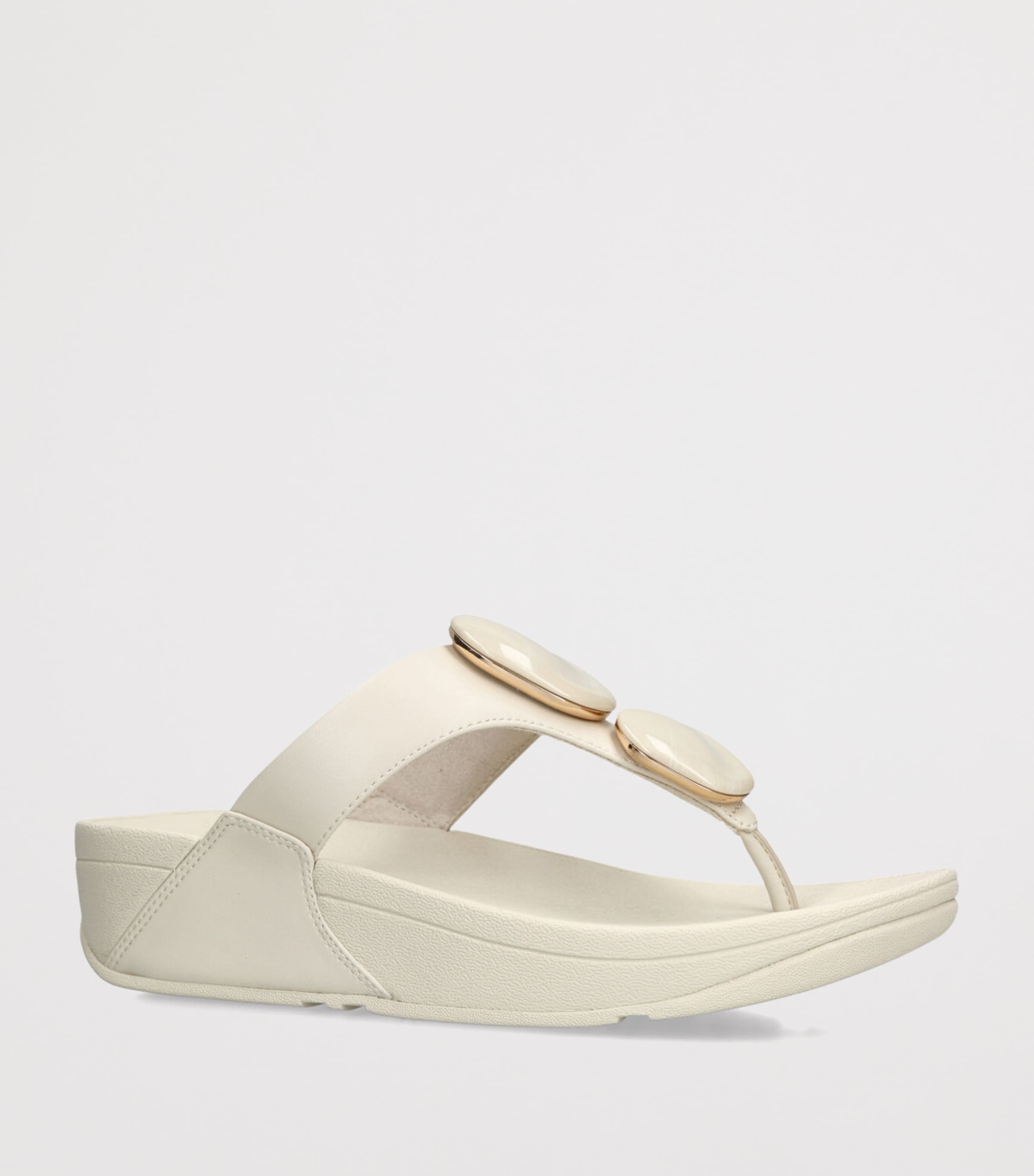 FitFlop Marble Stone Lulu Toe-Post Sandals Bone Image 3