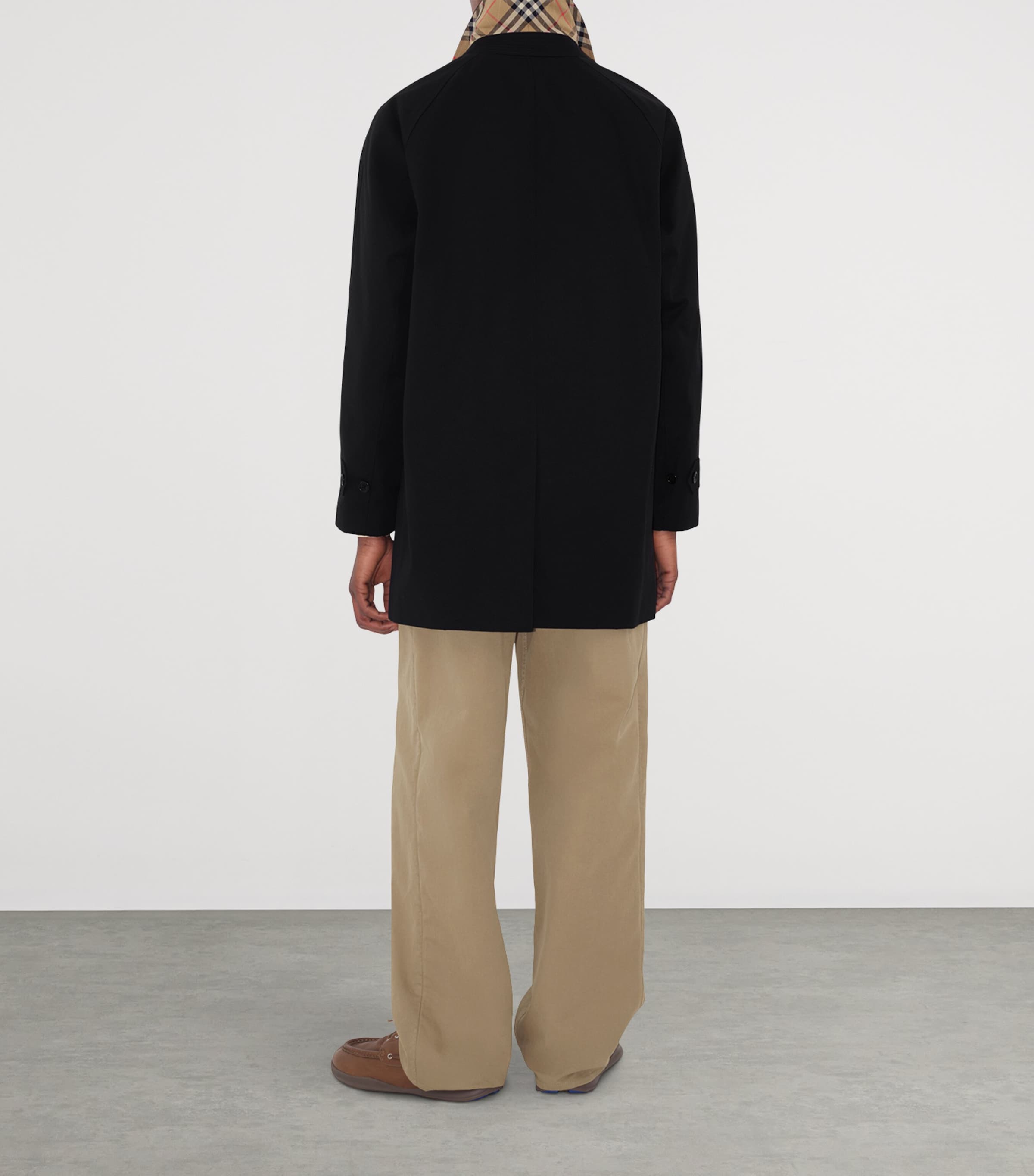 Burberry Mens Short Camden Heritage Car Coat Black Image 4