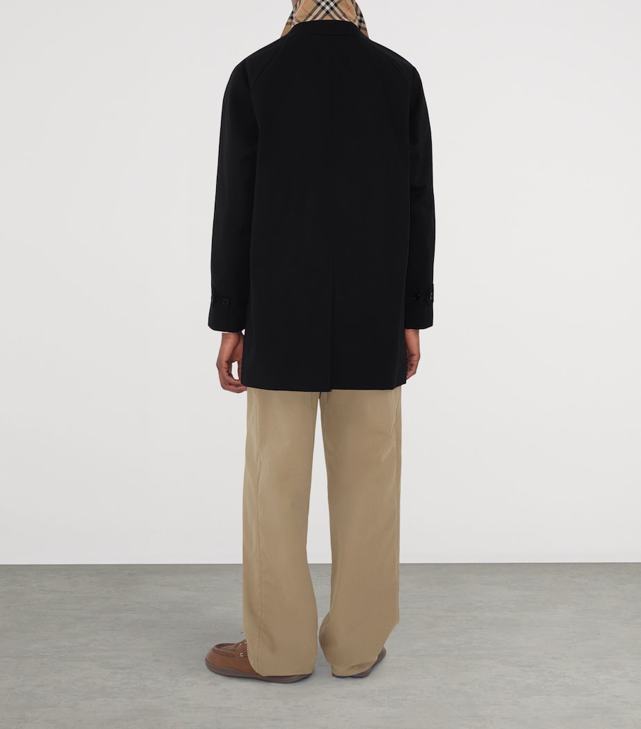 Burberry Mens Short Camden Heritage Car Coat Black Image 4
