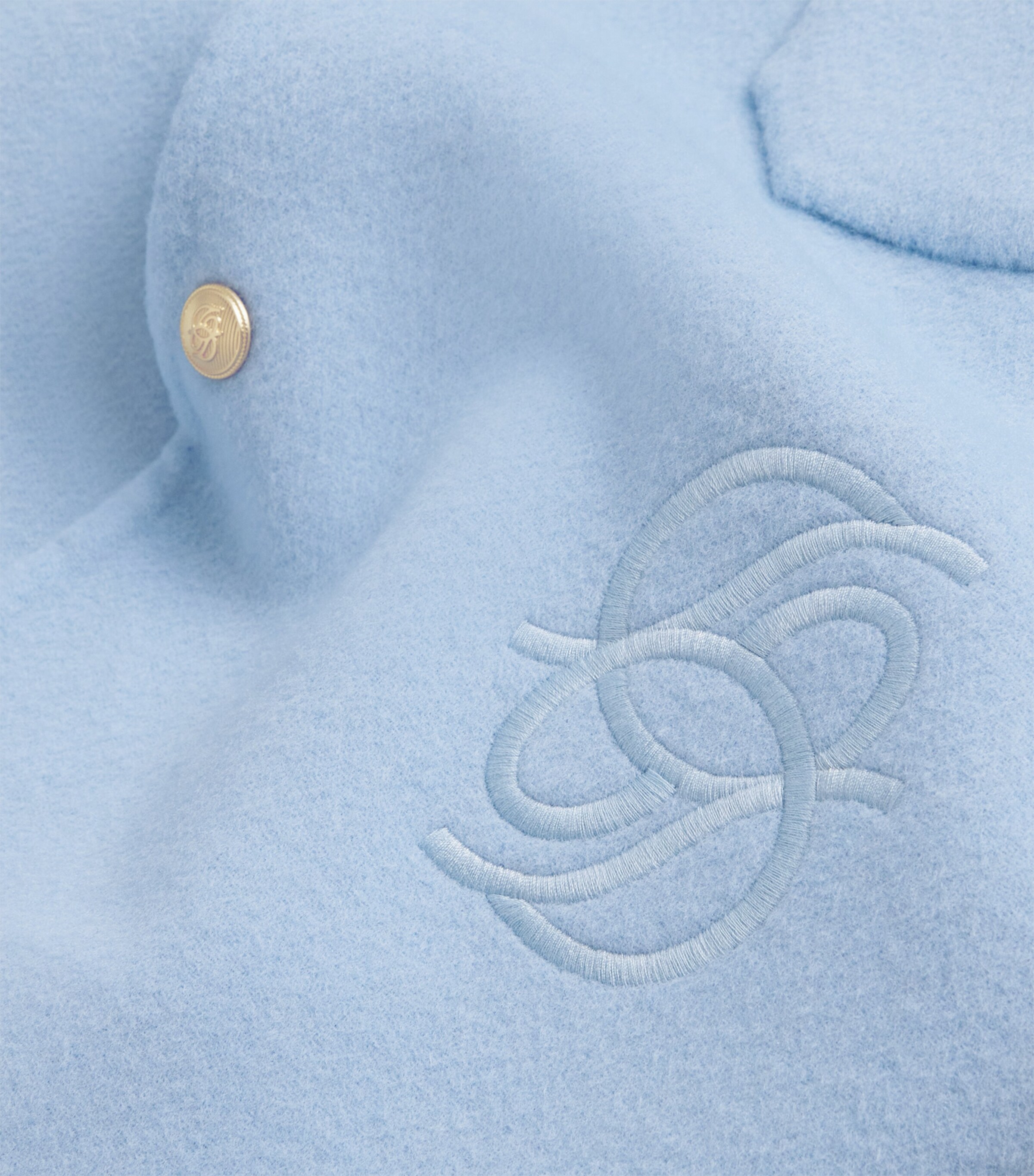 Wool-Blend Logo Overshirt LIGHT BLUE Image 5
