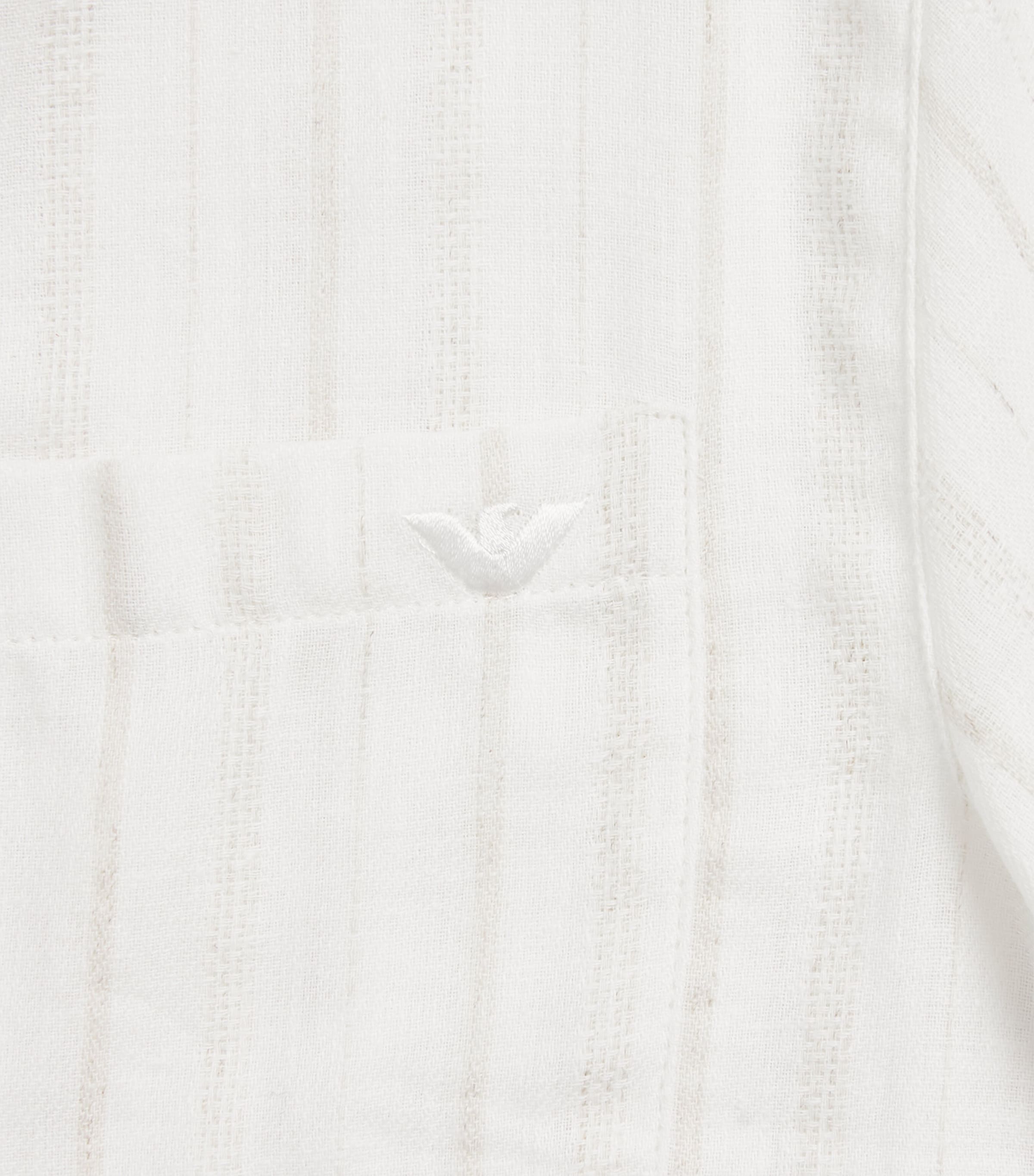 Emporio Armani Kids Cotton-Linen Stripe Shirt (4-16 Years) Image 3