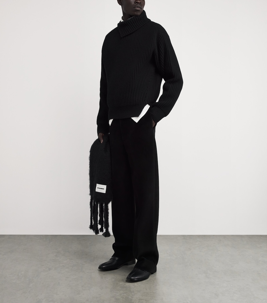 Wool Ribbed Sweater BLACK 001 Image 2