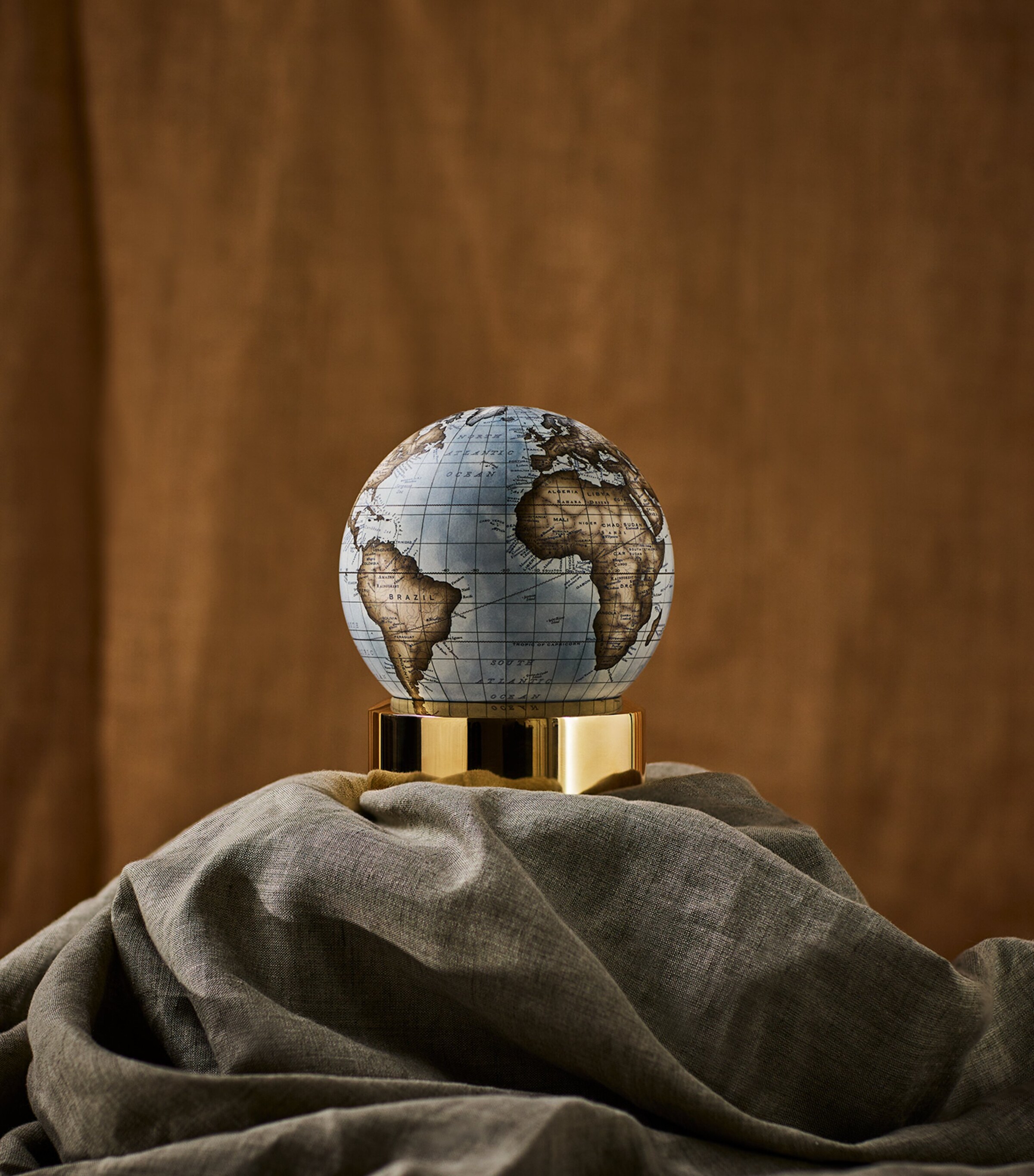Bronze Glacial Blue Pocket Globe (12cm) GLACIAL BLUE Image 7