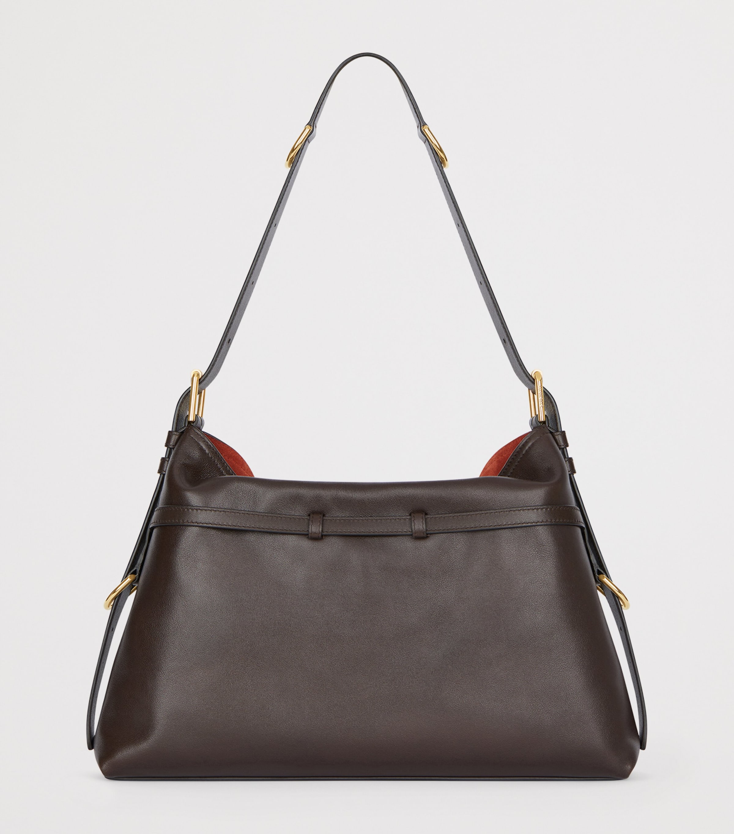Medium Leather Voyou Top-Handle Bag CHOCOLATE Image 4
