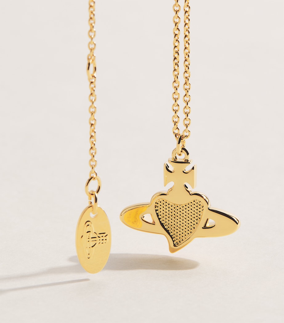 Vivienne Westwood Diamante Heart Necklace Gd Qtz Crs Image 5