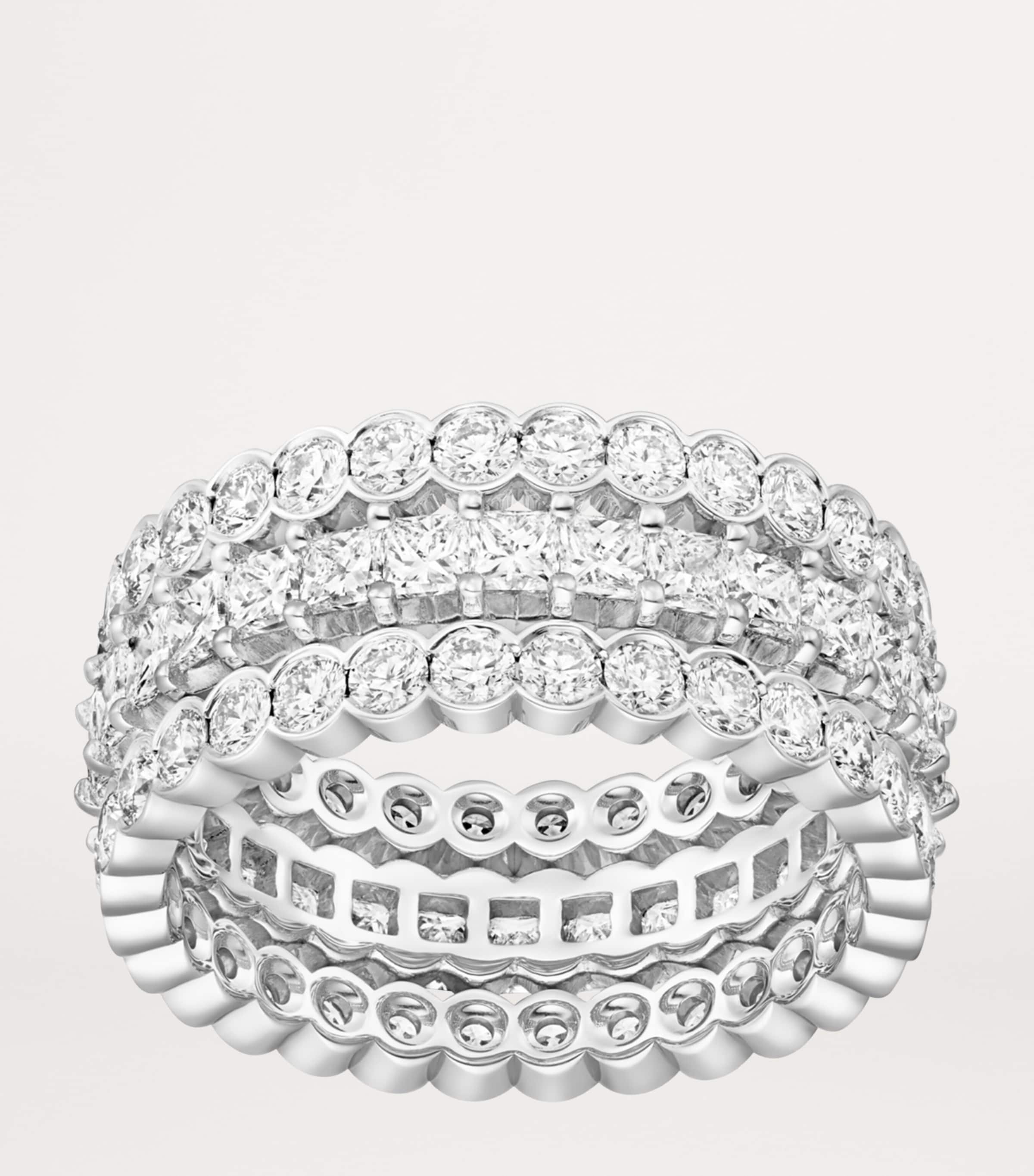 White Gold and Diamond Broderie de Cartier Ring WHITE GOLD Image 4