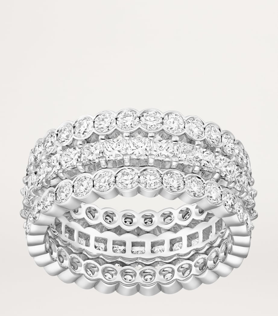 White Gold and Diamond Broderie de Cartier Ring WHITE GOLD Image 4