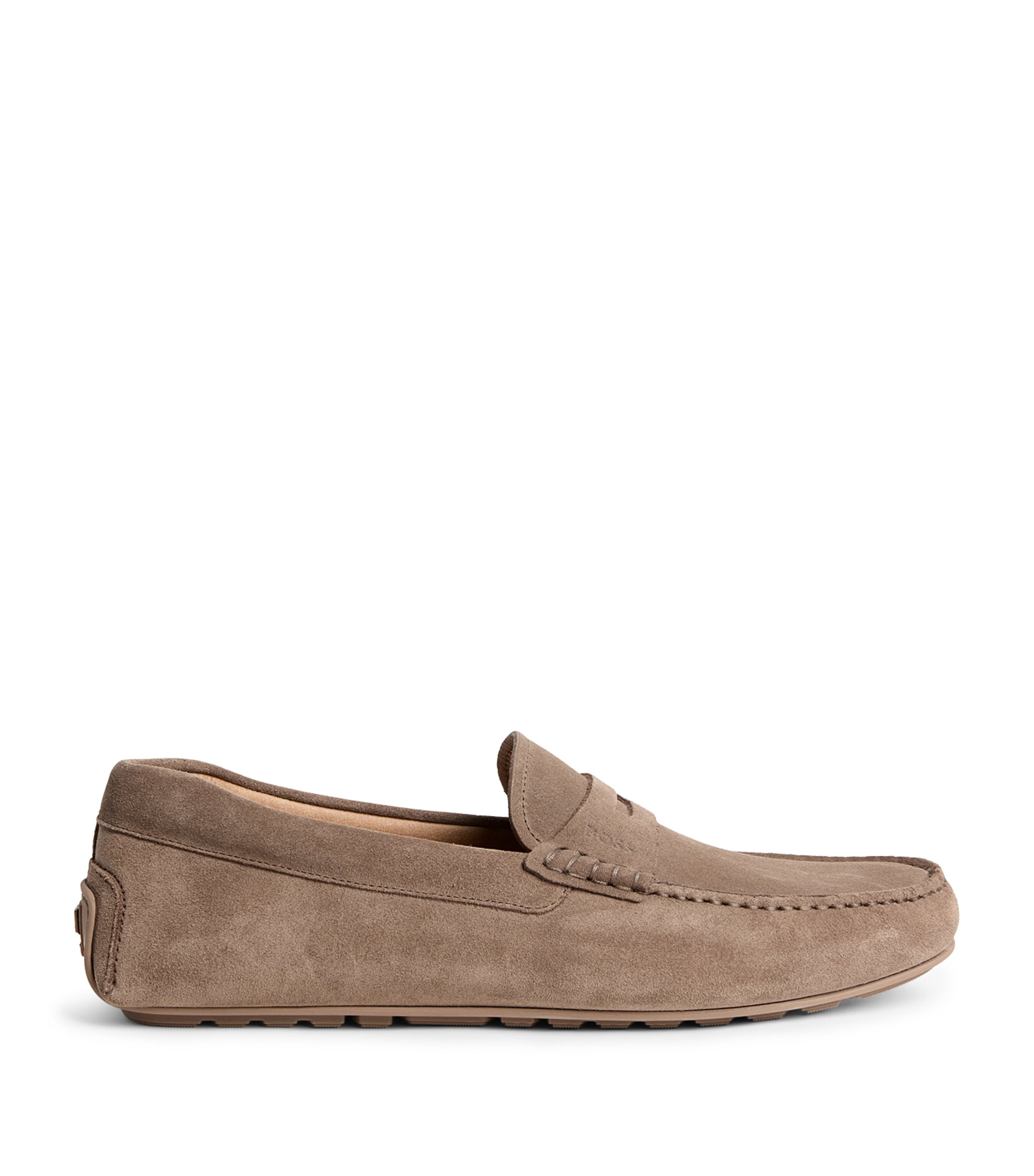 BOSS Suede Noel Driving Shoes Medium Beige Image 1