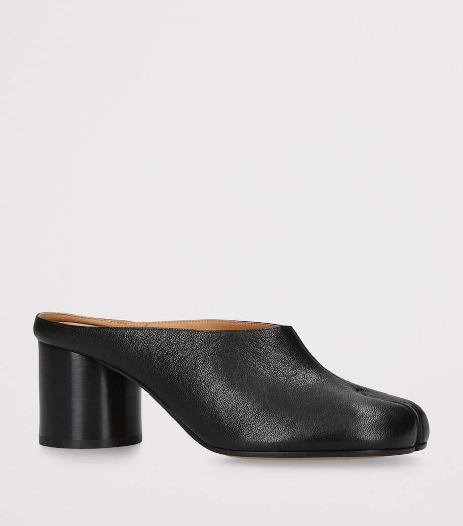 Leather Tabi Heeled Mules 60 BLACK Image 3