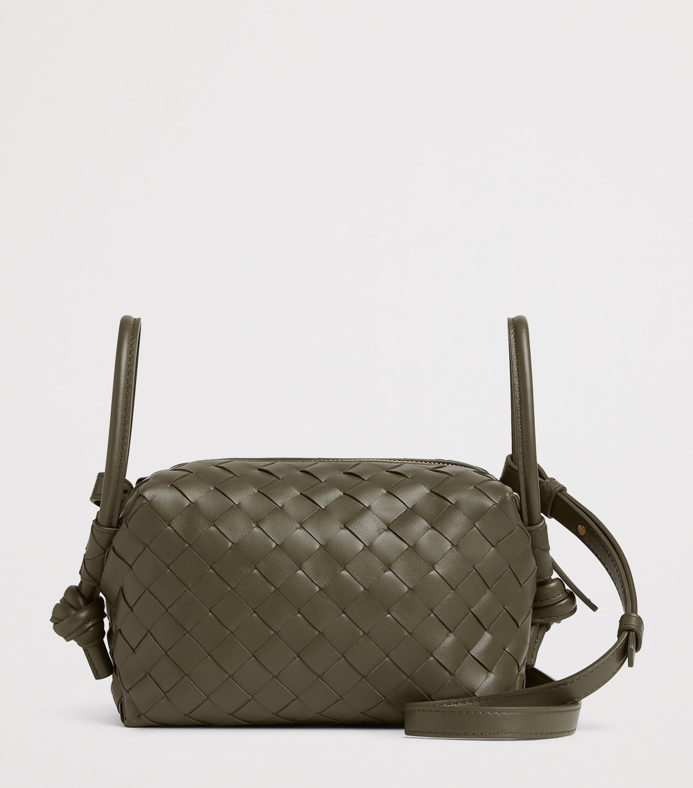 正規店買付【BOTTEGA VENETA】ループ 編み レザー バッグ Bottega Veneta Small Leather Loop Top-Handle Bag | Harrods US
