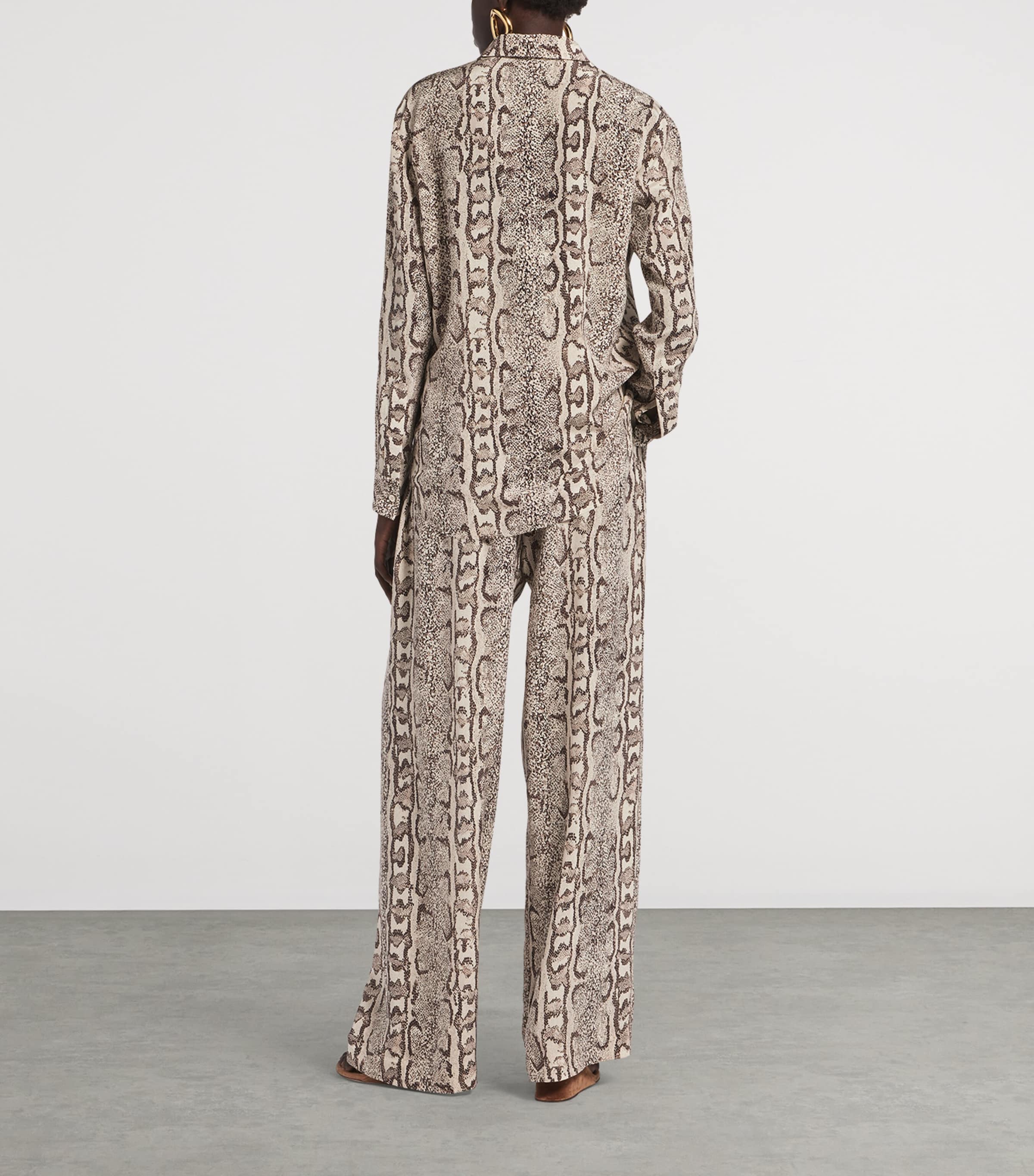 Balenciaga Womens Silk Python Print Shirt Image 3