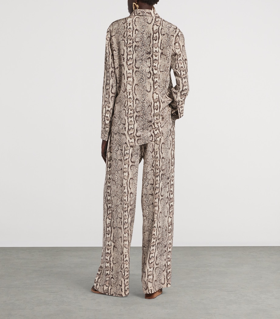 Balenciaga Womens Silk Python Print Shirt Image 3