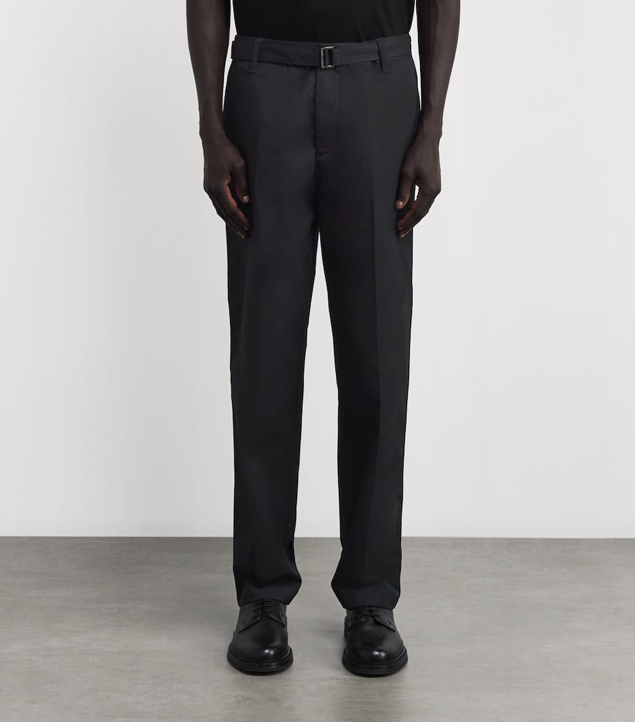 Cotton-Silk Belted Trousers UC001 Image 3