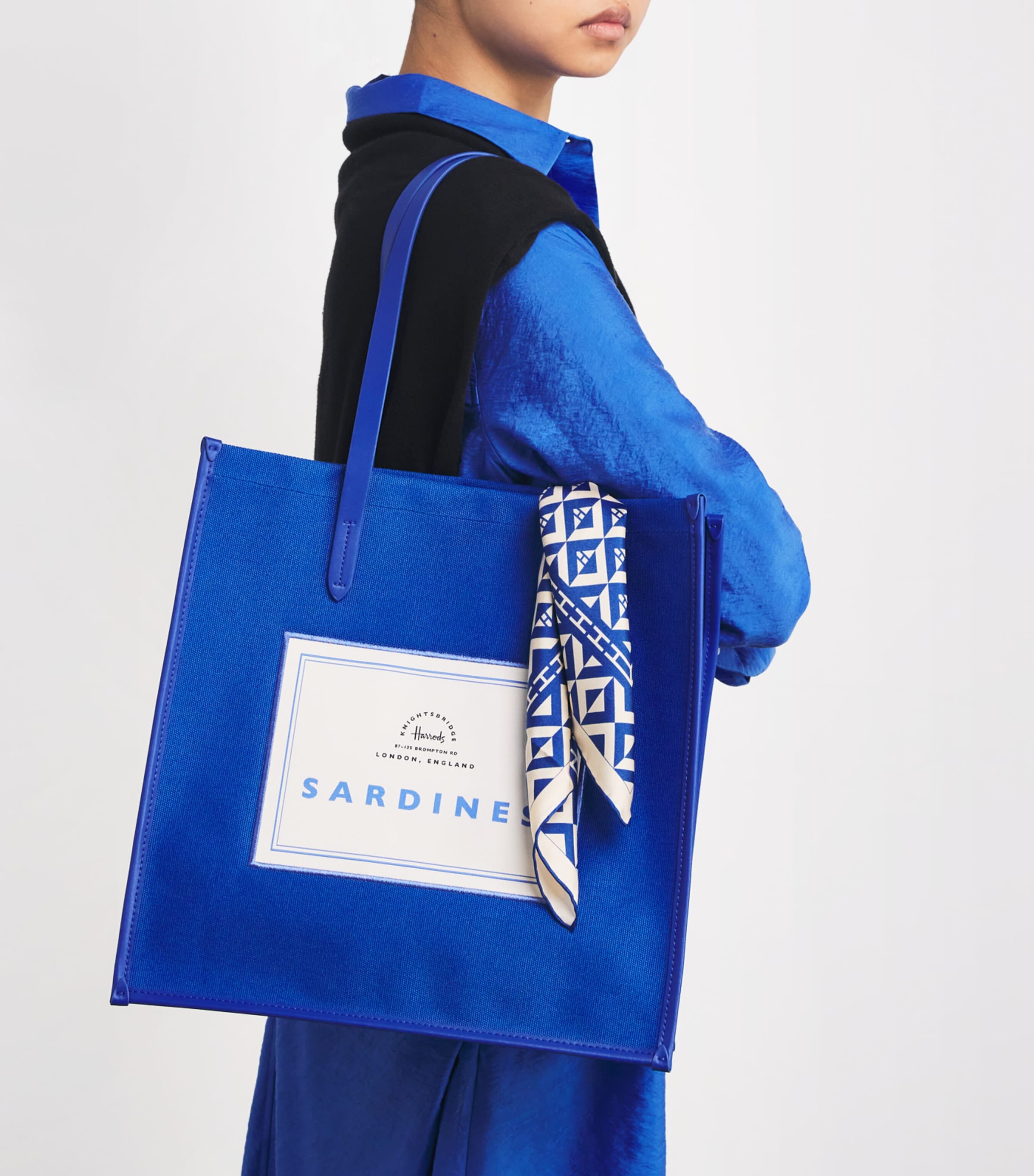 Harrods Cotton Sardines Condiments Shopper Bag | Harrods US