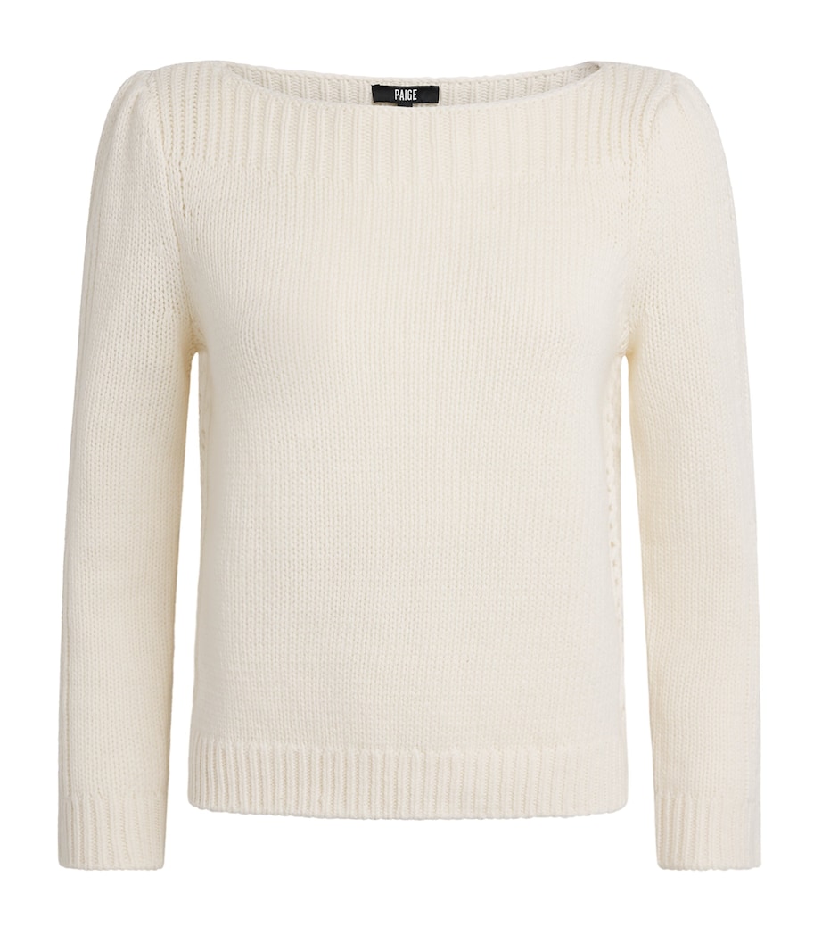 PAIGE Womens Wool-Blend Salvador Sweater Ivory Image 1