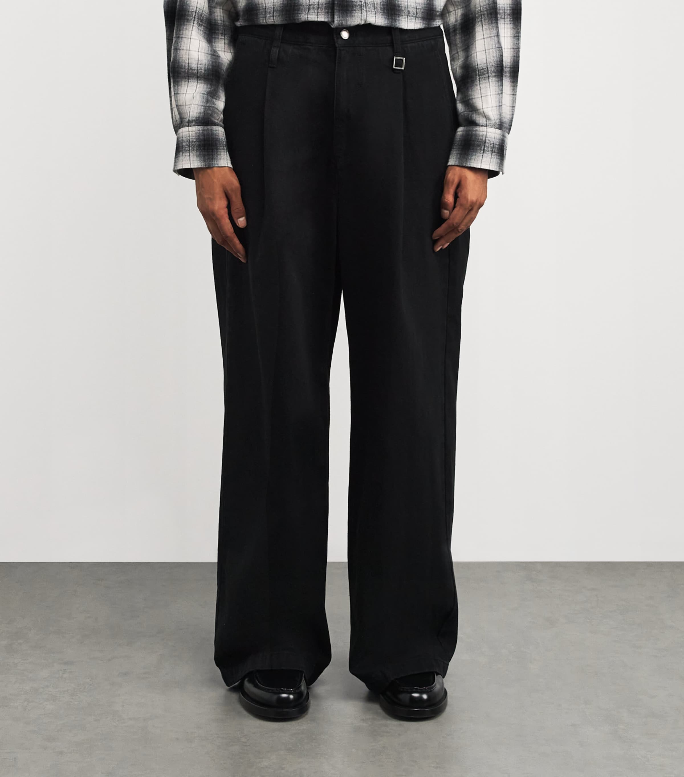 Wooyoungmi Mens Wide-Leg Jeans Black Image 3