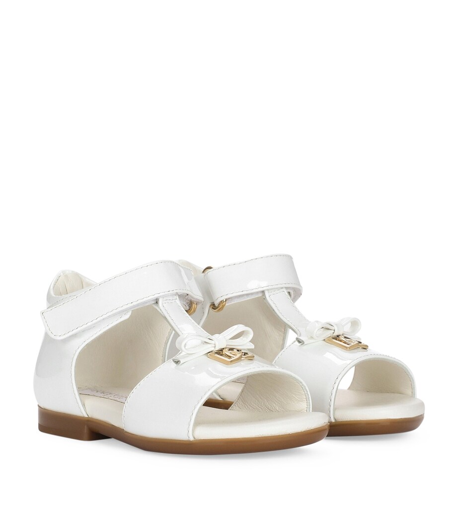 Leather Bow-Tie Sandals 87682-LATTE 1 Image 4
