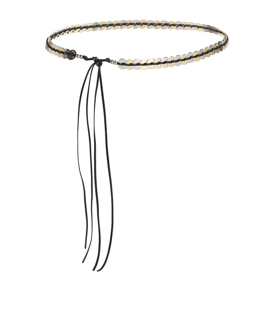 Sandro Paris Leather Jewellery Belt Silver Image 1