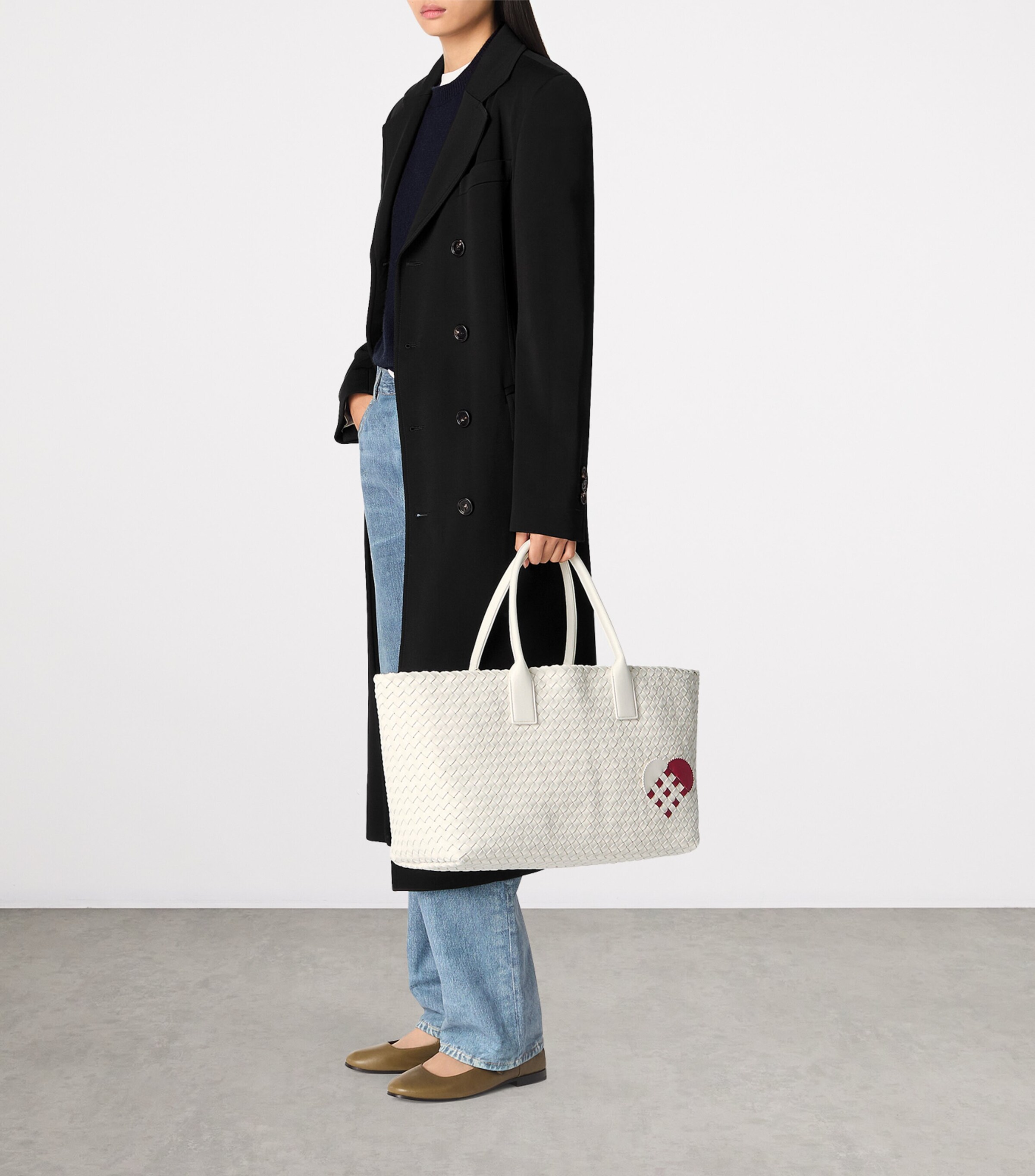 トートバッグ Bottega Veneta Canvas And Smooth Leather Tote Bag Bottega Veneta Snap Tote Bags & Handbags for Women for sale