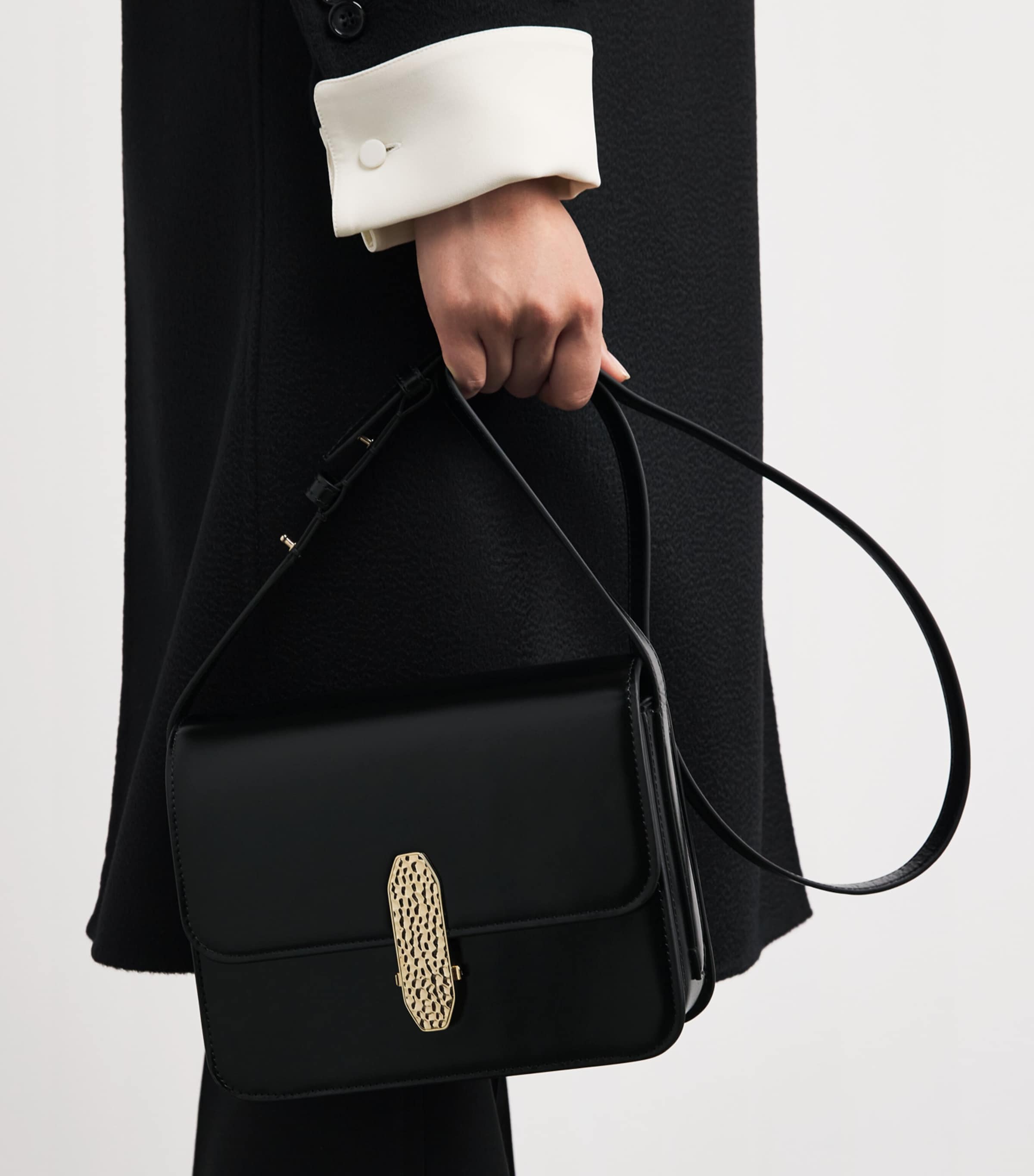 Leather Flap Cross-Body Bag 1010 Image 2