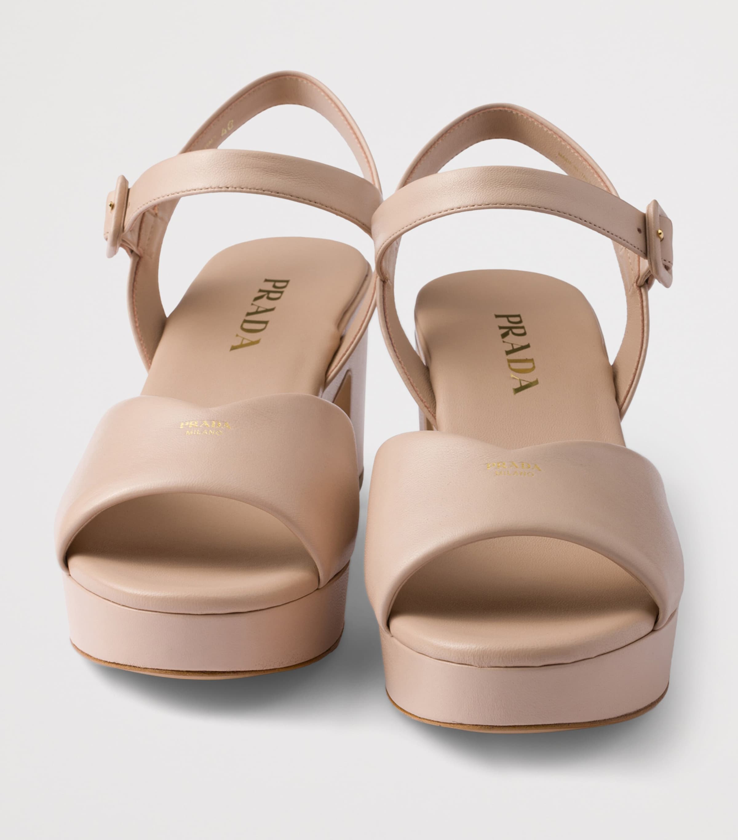 Leather Padded Heeled Sandals 65 F0036 Image 5