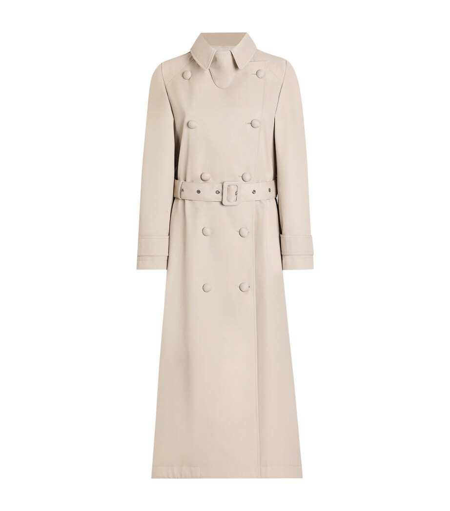 Dolce&Gabbana Womens Longline Trench Coat Medium Parchme Image 1