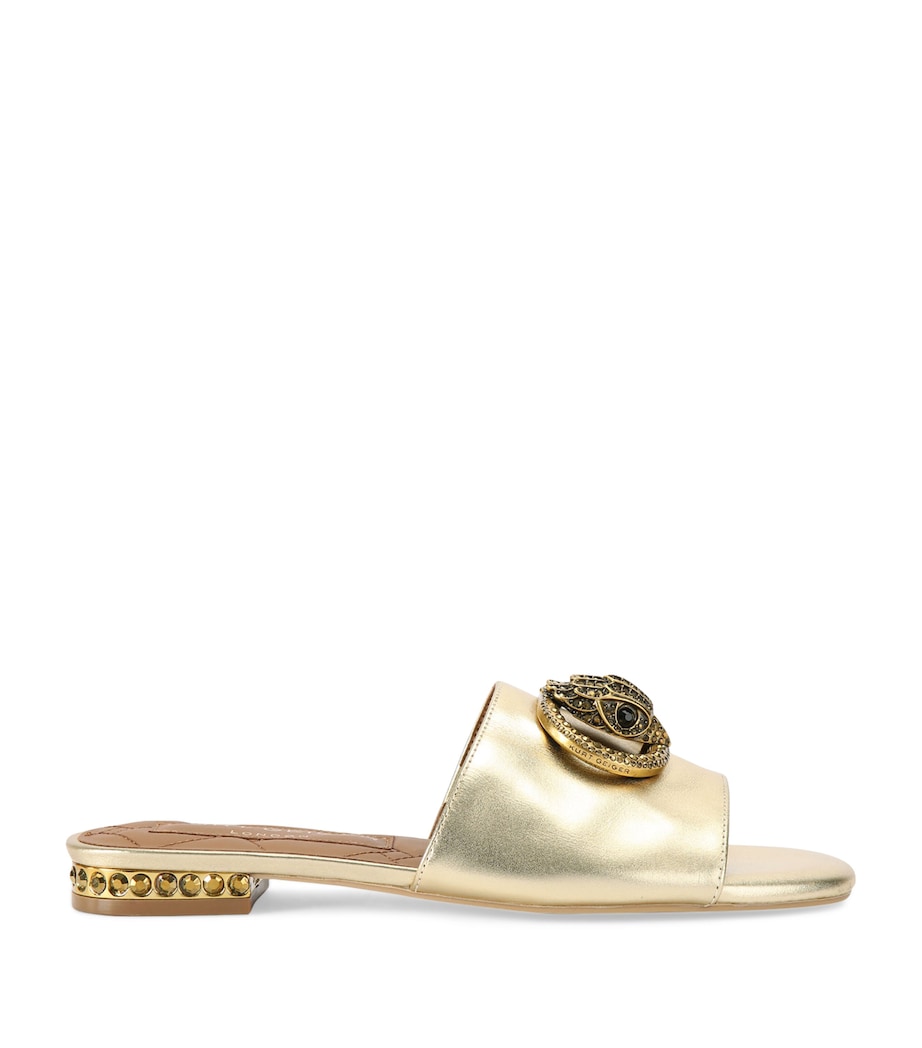 Leather Chelsea Flat Sandals GOLD Image 1