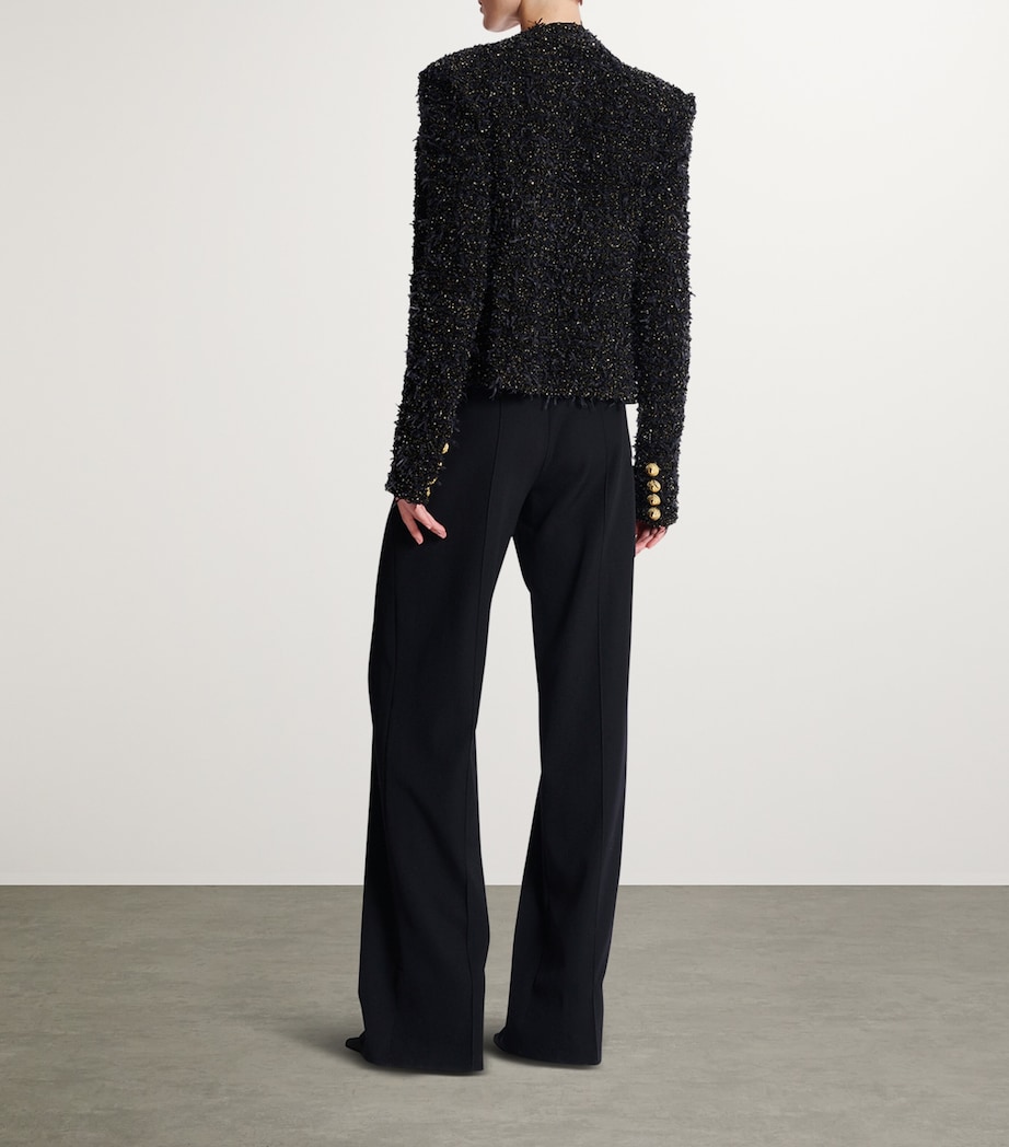 Edge-To-Edge Tweed Jacket EAD NOIR/OR Image 3