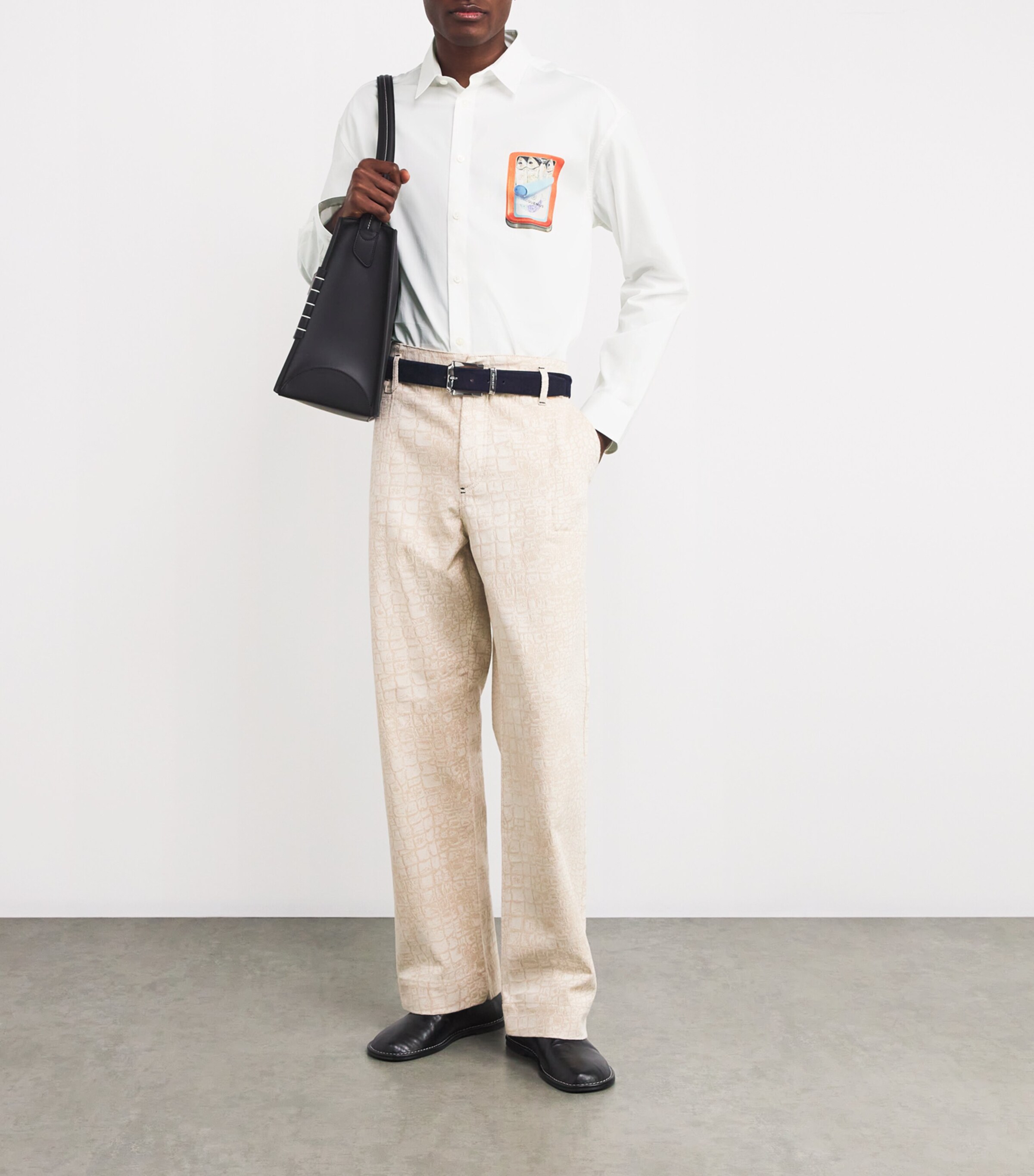 Cotton Printed Shirt BOITE ORANGE Image 2