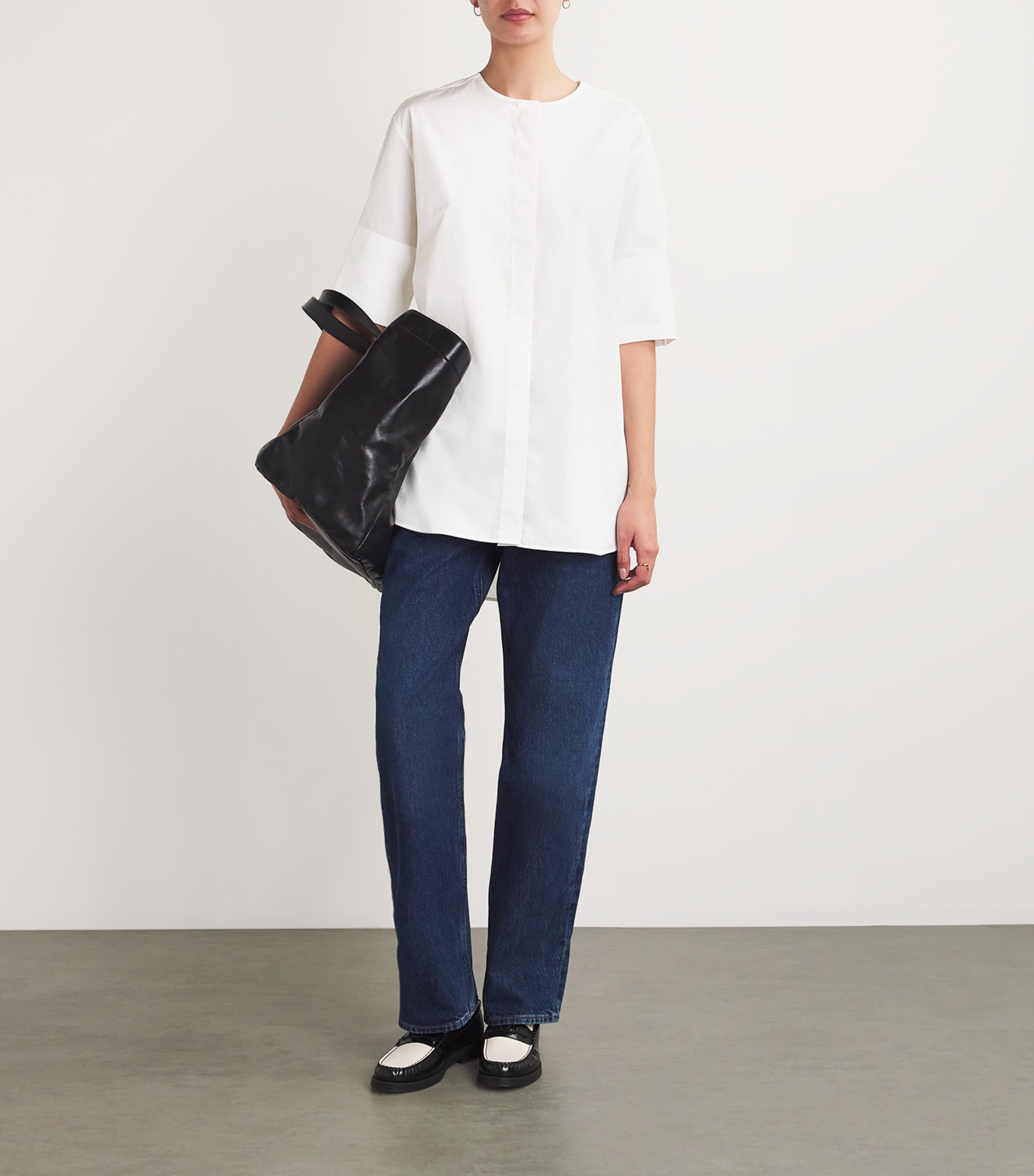 FRAME Womens Cotton Sunday Shirt White Image 2