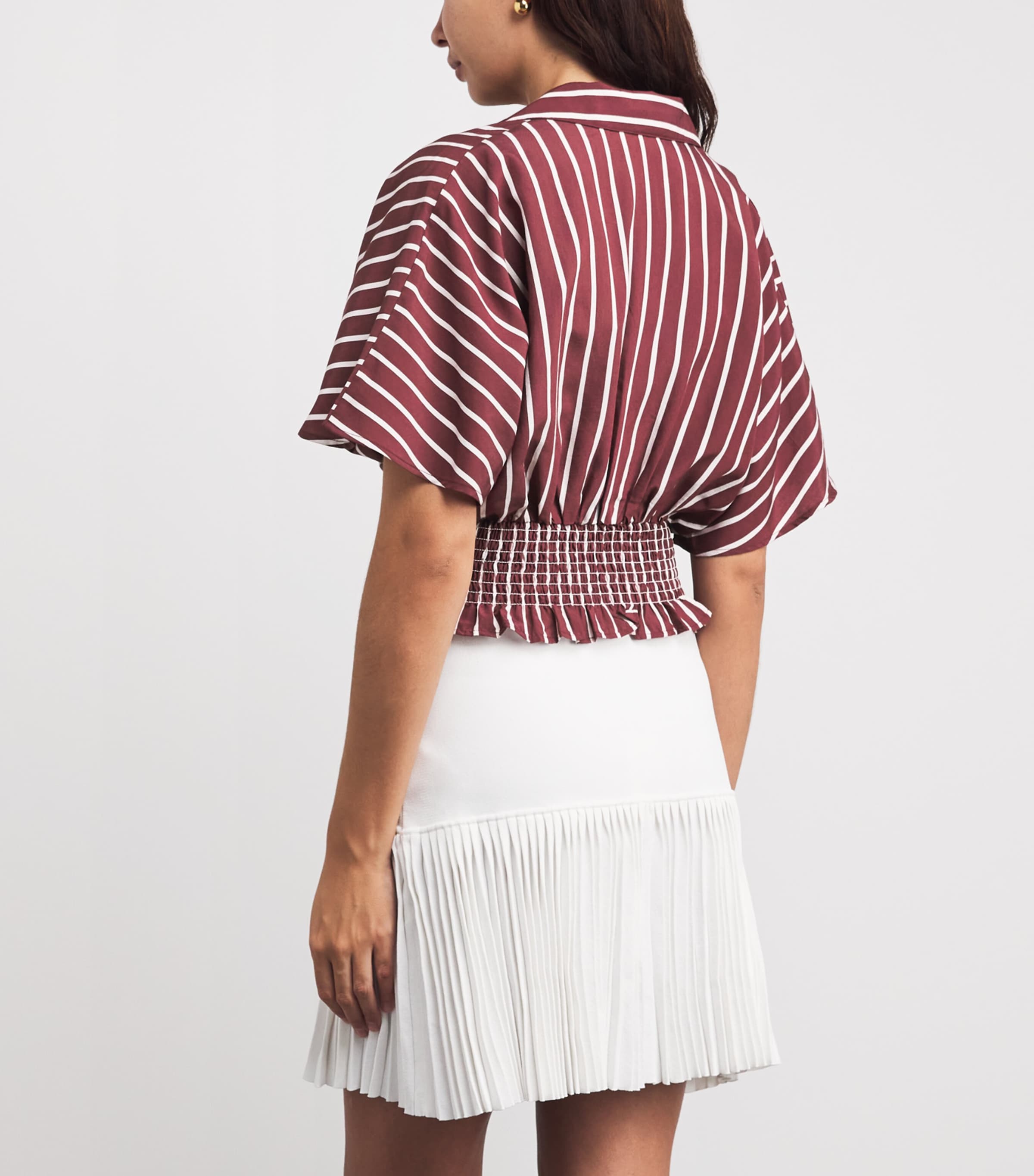 Claudie Pierlot Womens Stripe Crop Top Dual Color Image 5