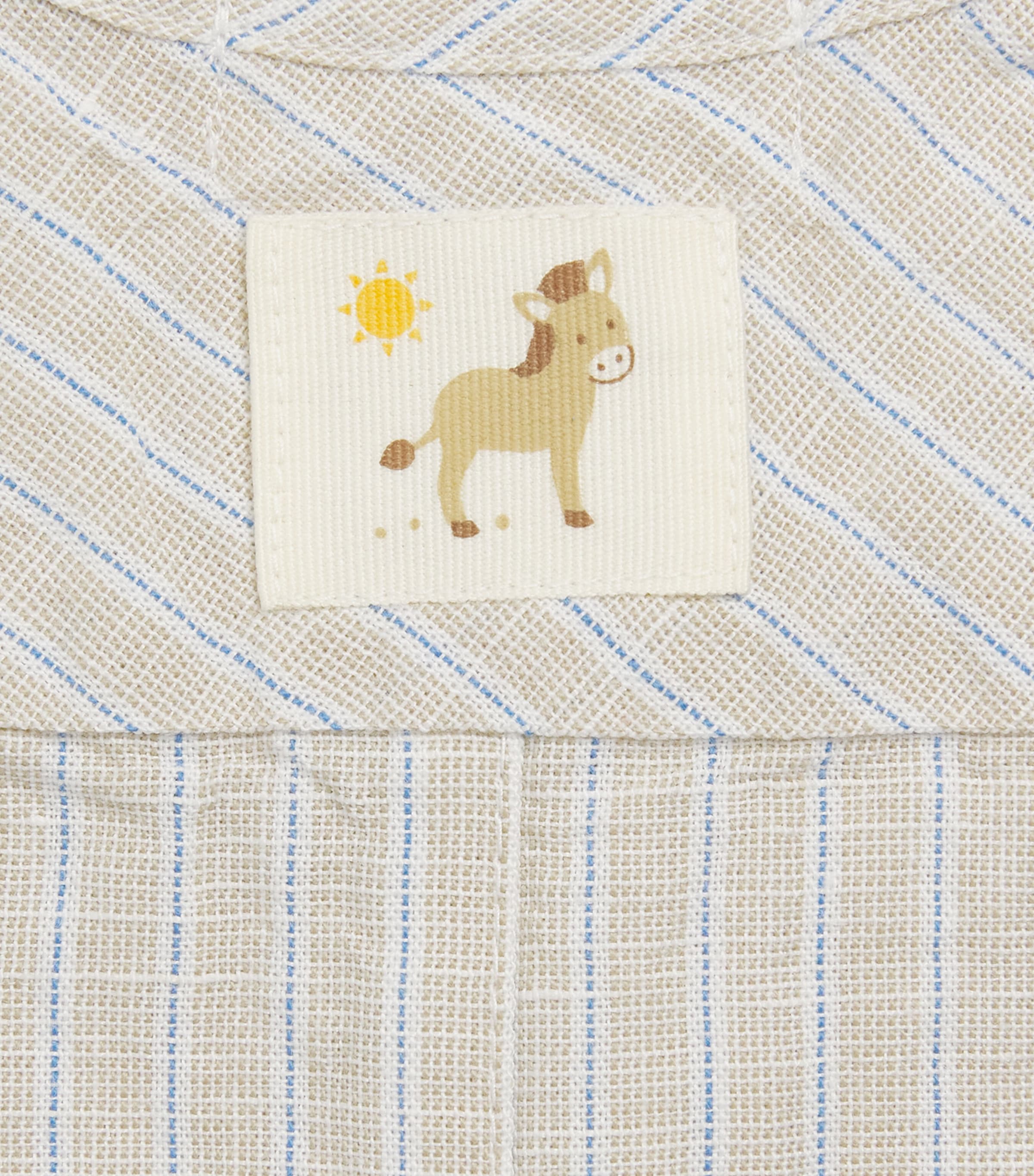 Purebaby Organic Cotton-Linen Stripe Playsuit (12-24 Months) Tacst Image 4
