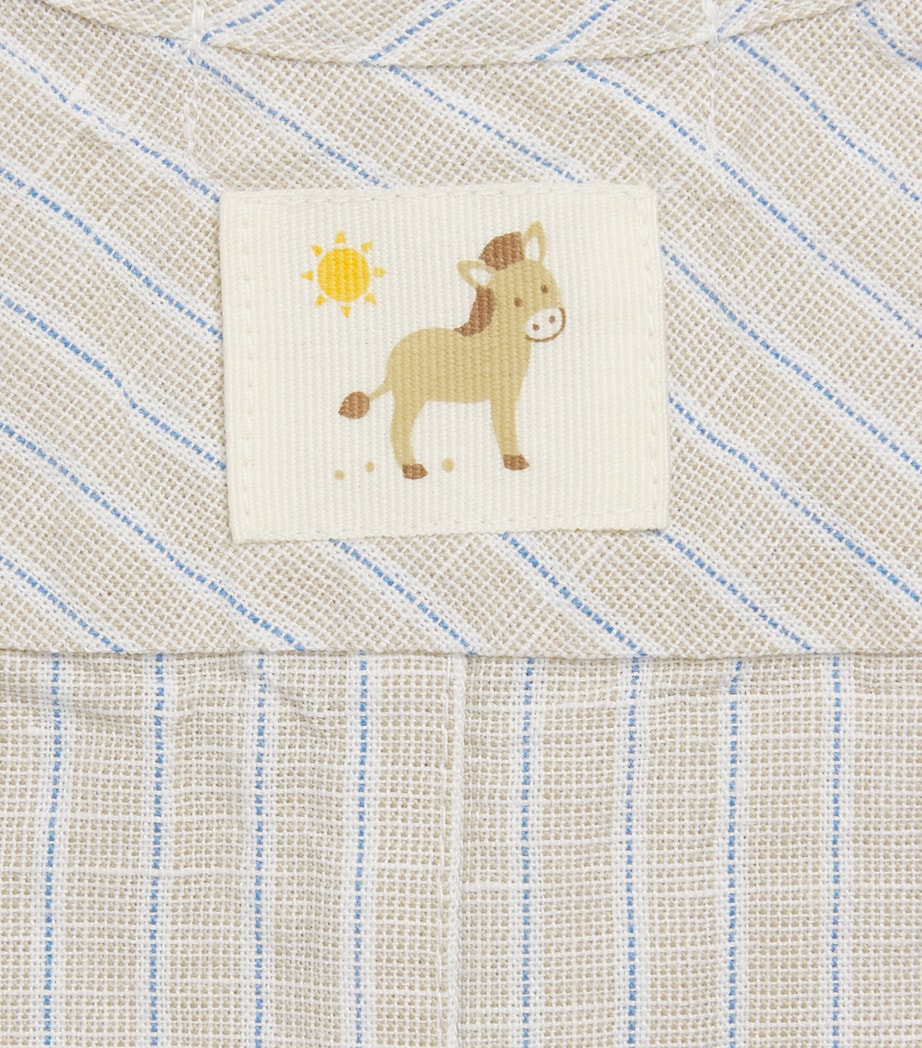 Purebaby Organic Cotton-Linen Stripe Playsuit (12-24 Months) Tacst Image 4