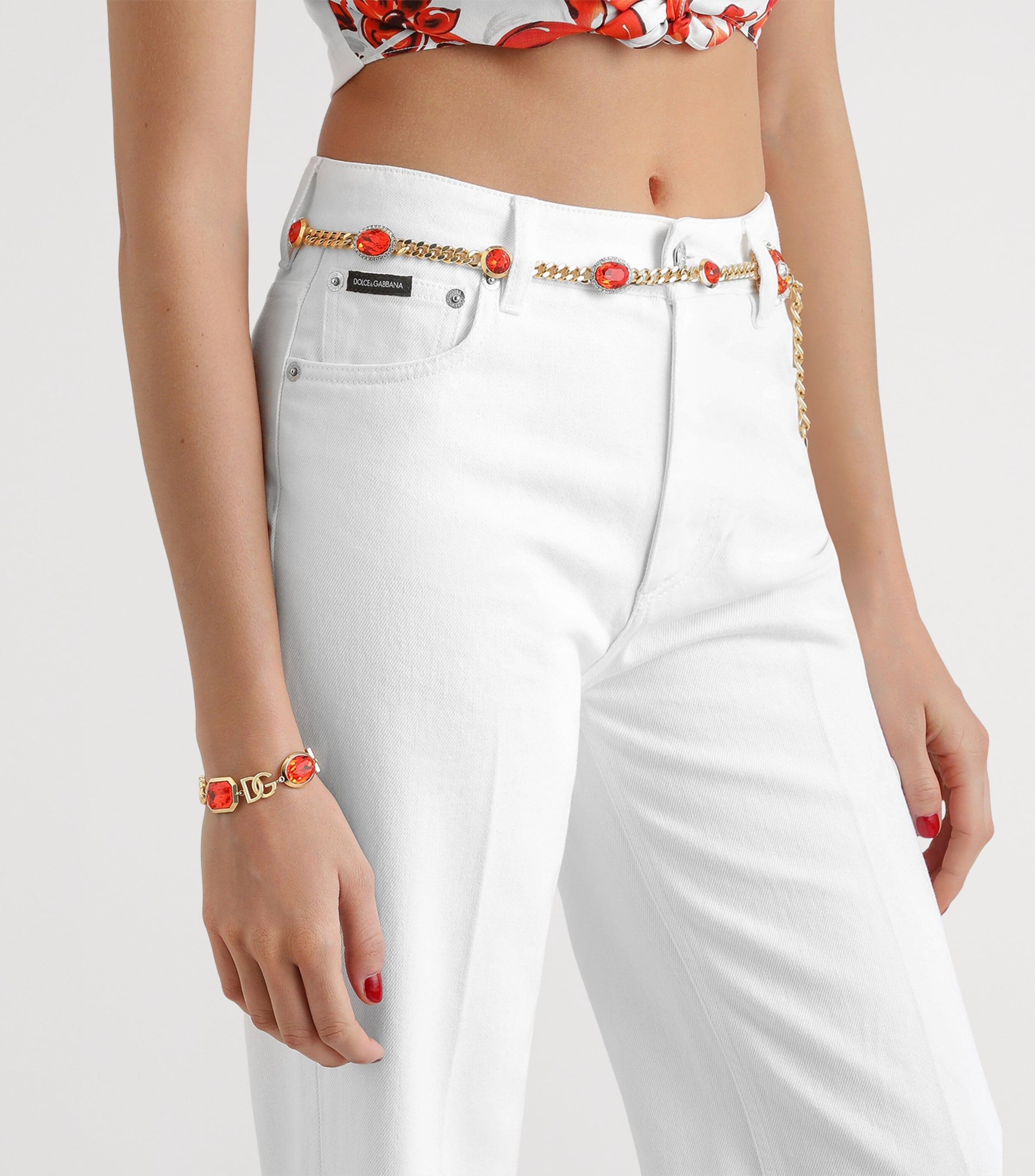 Dolce&Gabbana Multi Straight Jeans | Harrods UK