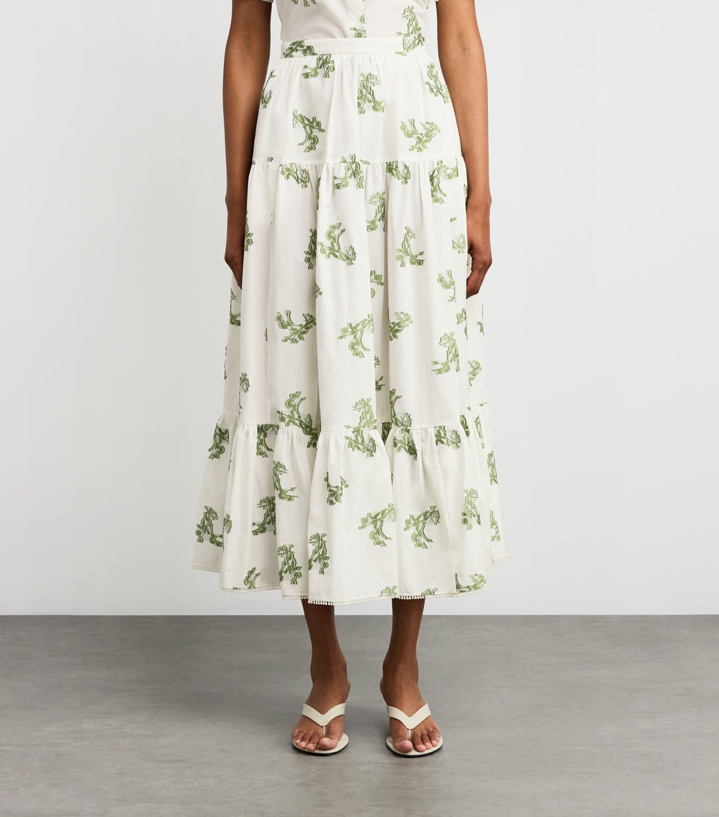 Erdem Embroidered Midi Skirt | Harrods US