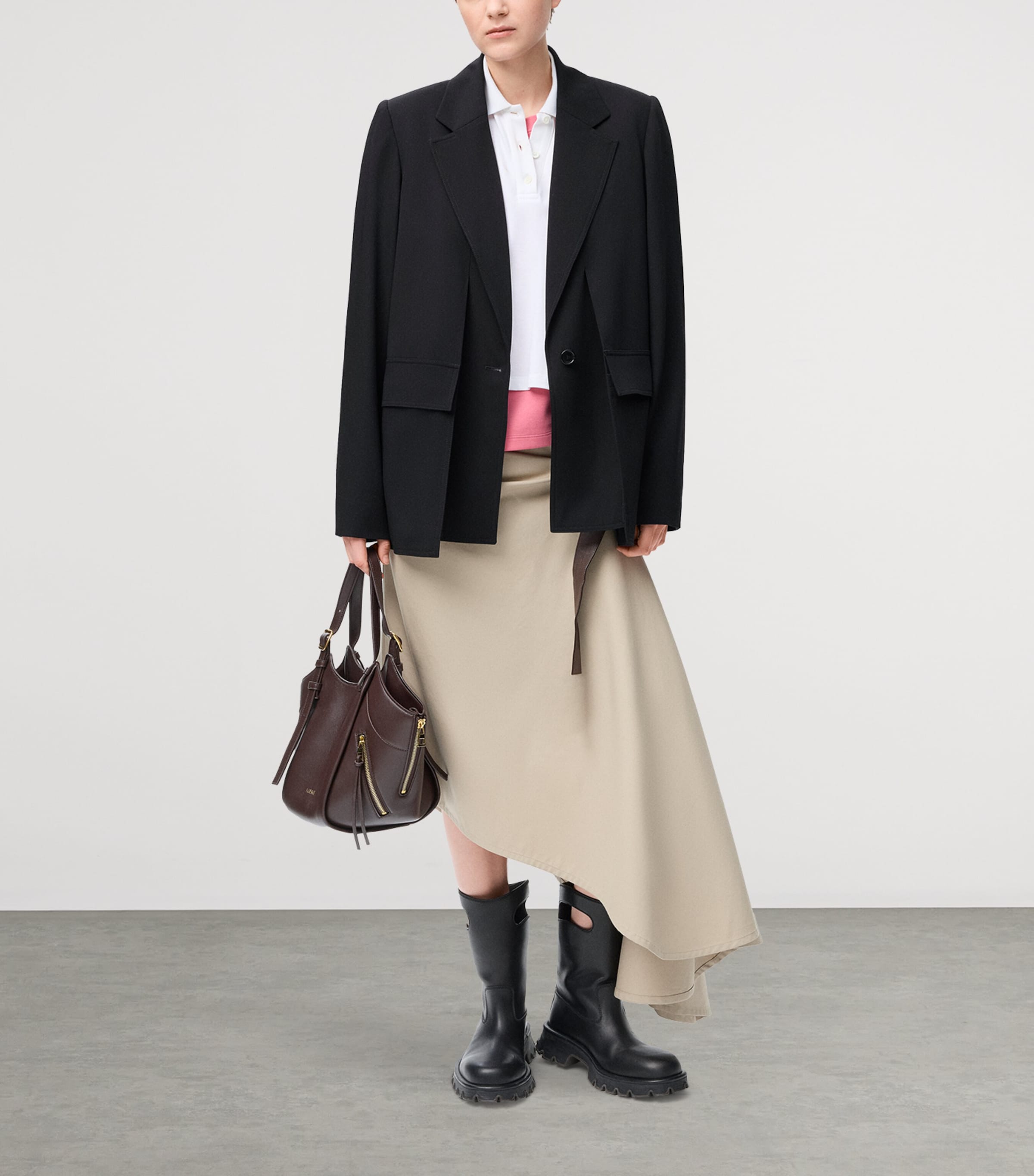 Wool Deconstructed Blazer BLACK Image 2