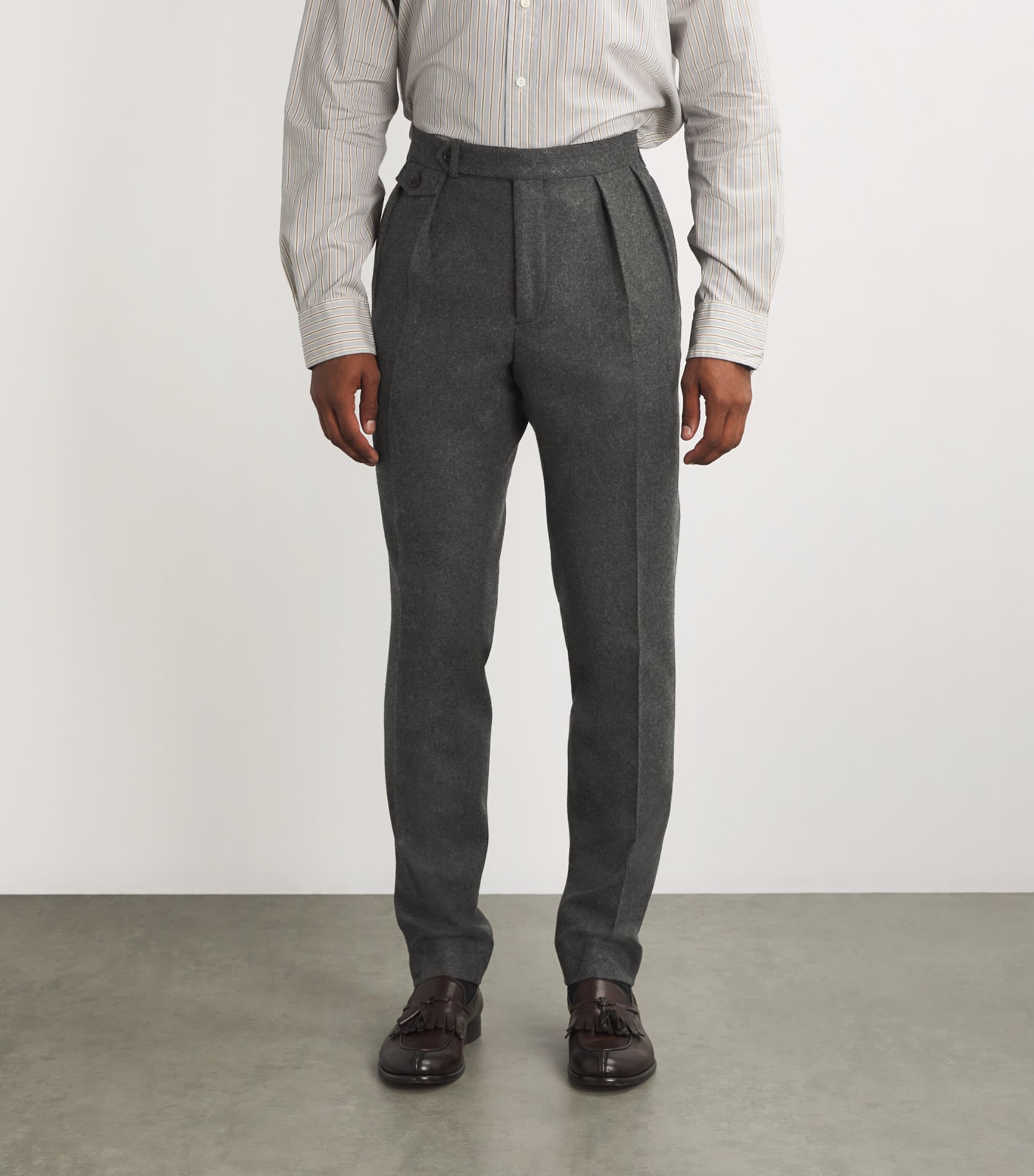 パンツ Polo Ralph Lauren Gray Flannel Trousers Polo Ralph Lauren - Slim-Fit Tapered Wool-Flannel Trousers