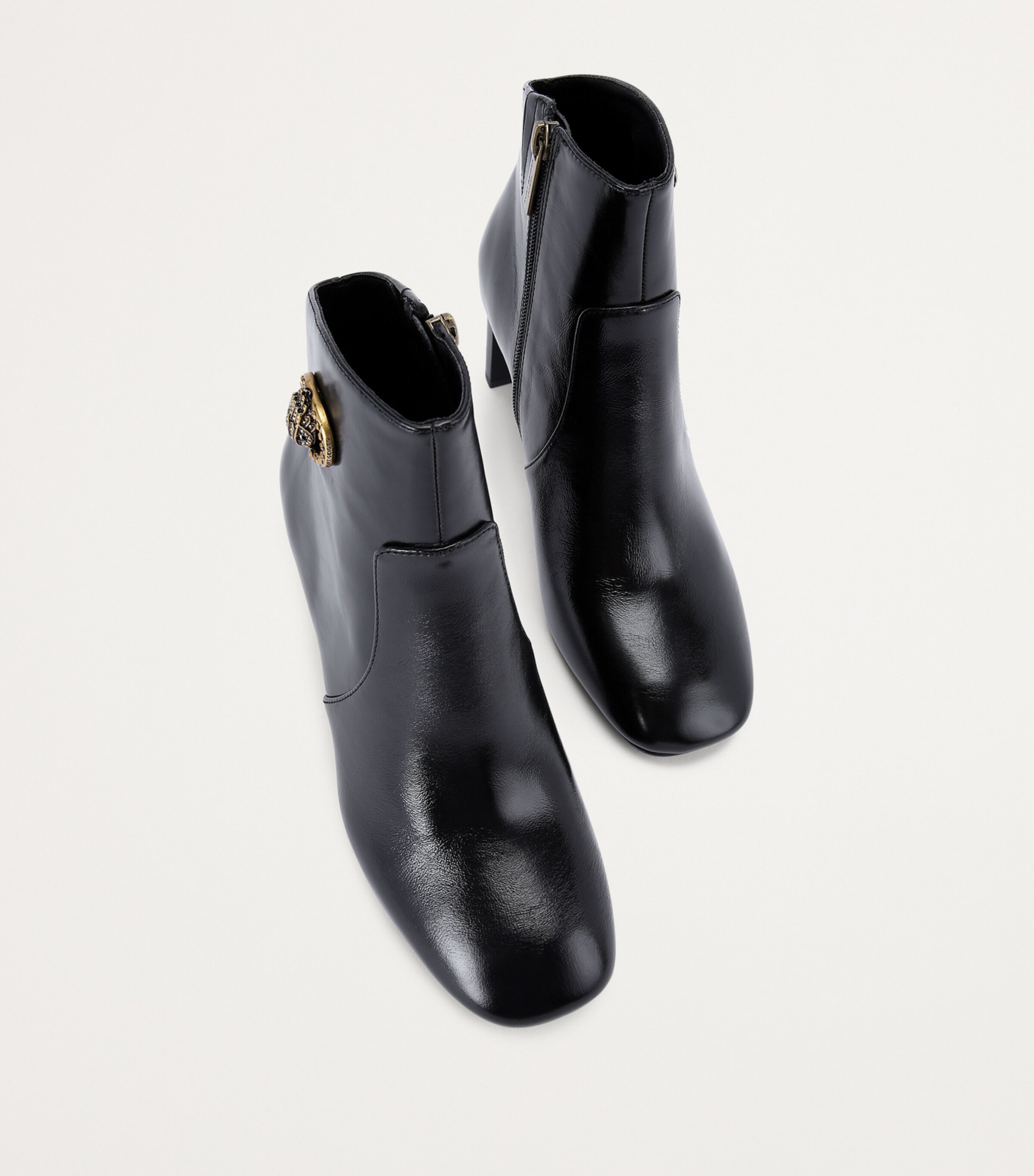 Kurt Geiger London Leather Square-Toe Chelsea Boots Black Image 4