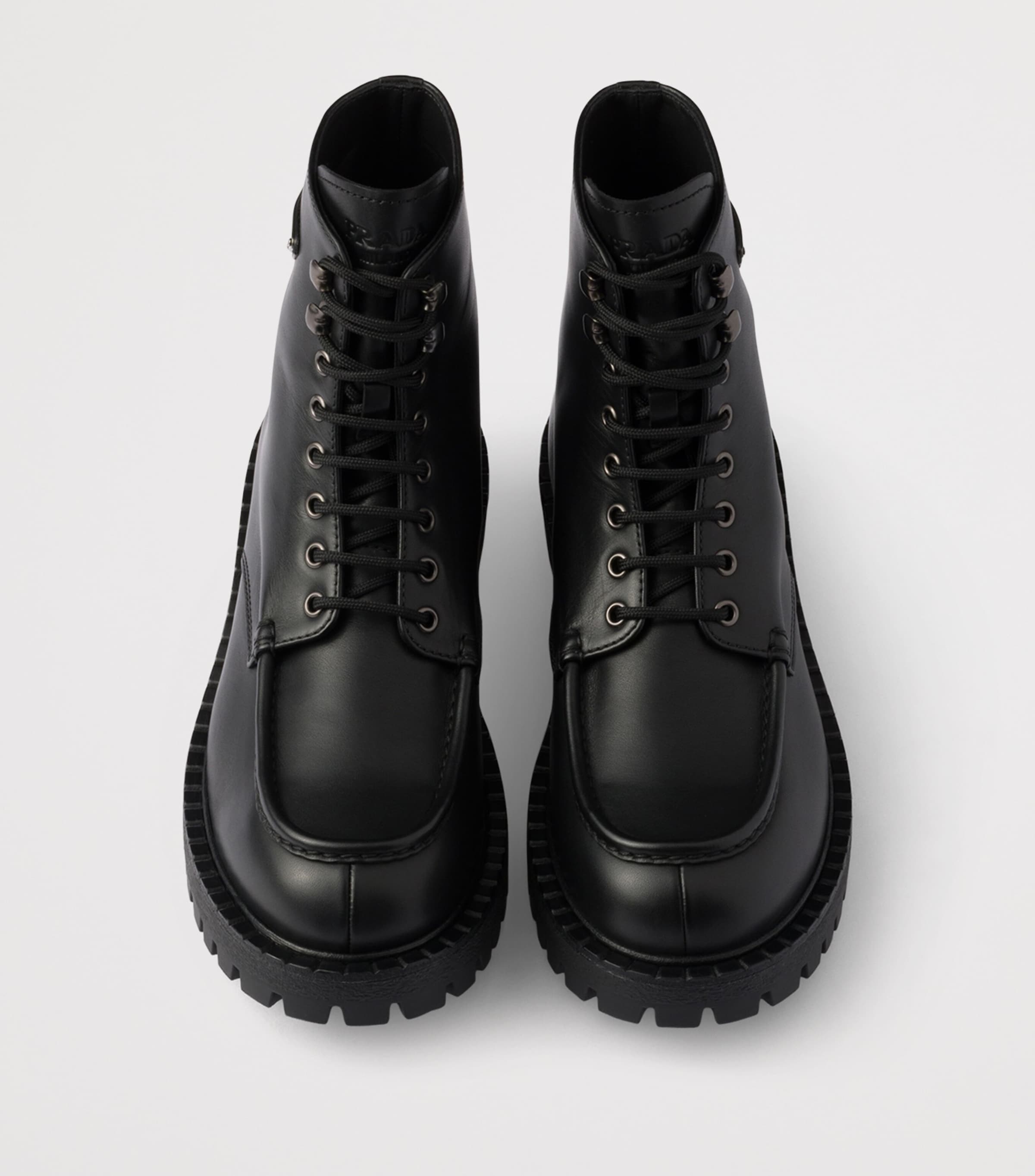 Leather Lace-Up Boots F0002 Image 3