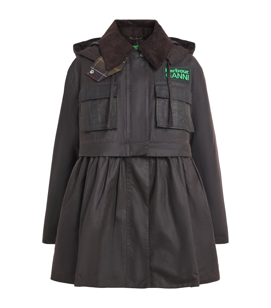 x GANNI Waxed Peplum Coat RUSTIC/CLASSIC TARTN Image 1