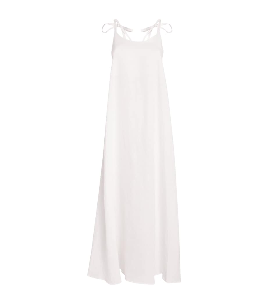 Laura Pitharas White Linen Open-Back Maxi Dress | Harrods US Laura Pitharas White Linen Open-Back Maxi Dress | Harrods US