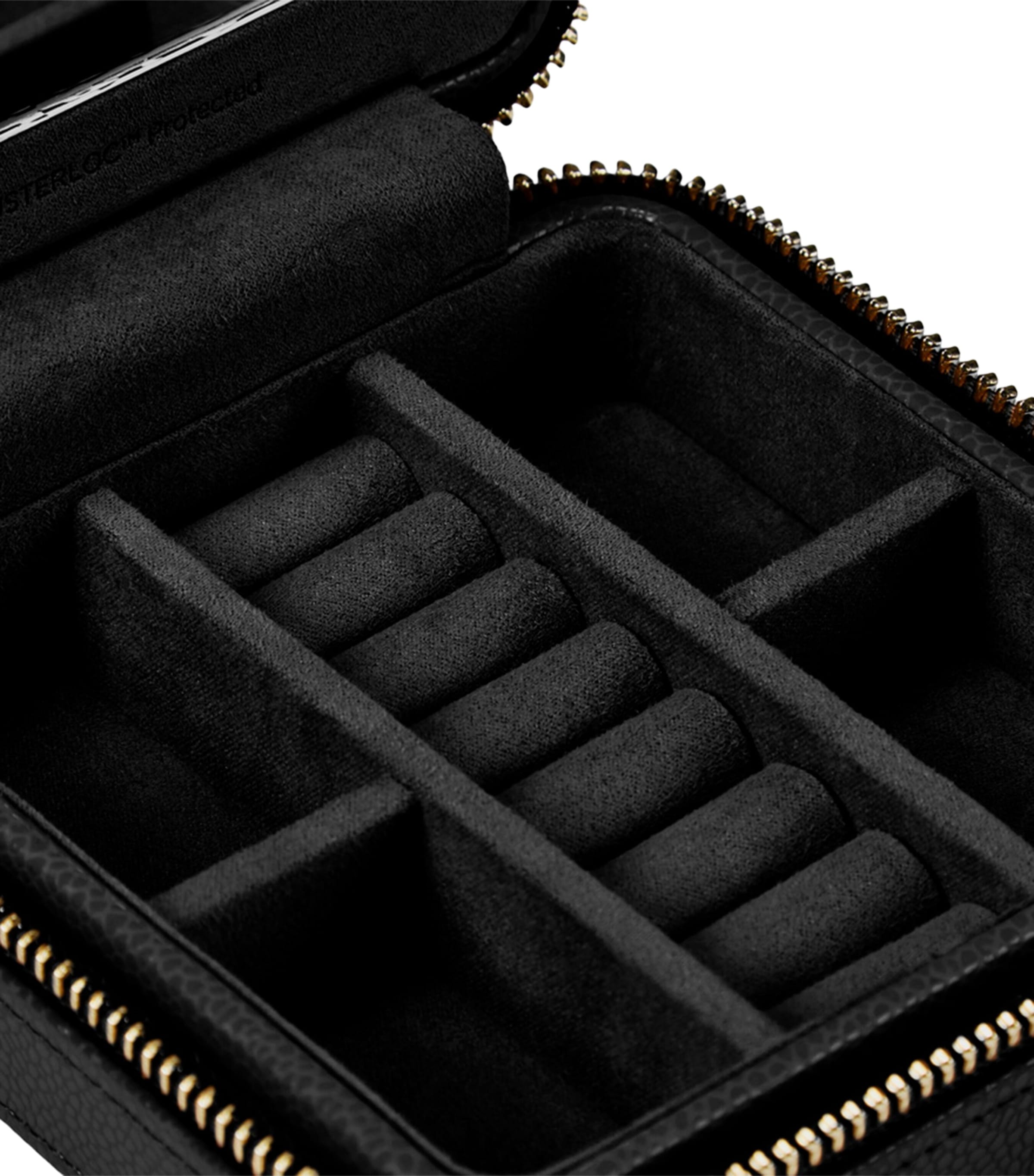 WOLF Lauren Jewellery Travel Case Black Image 5