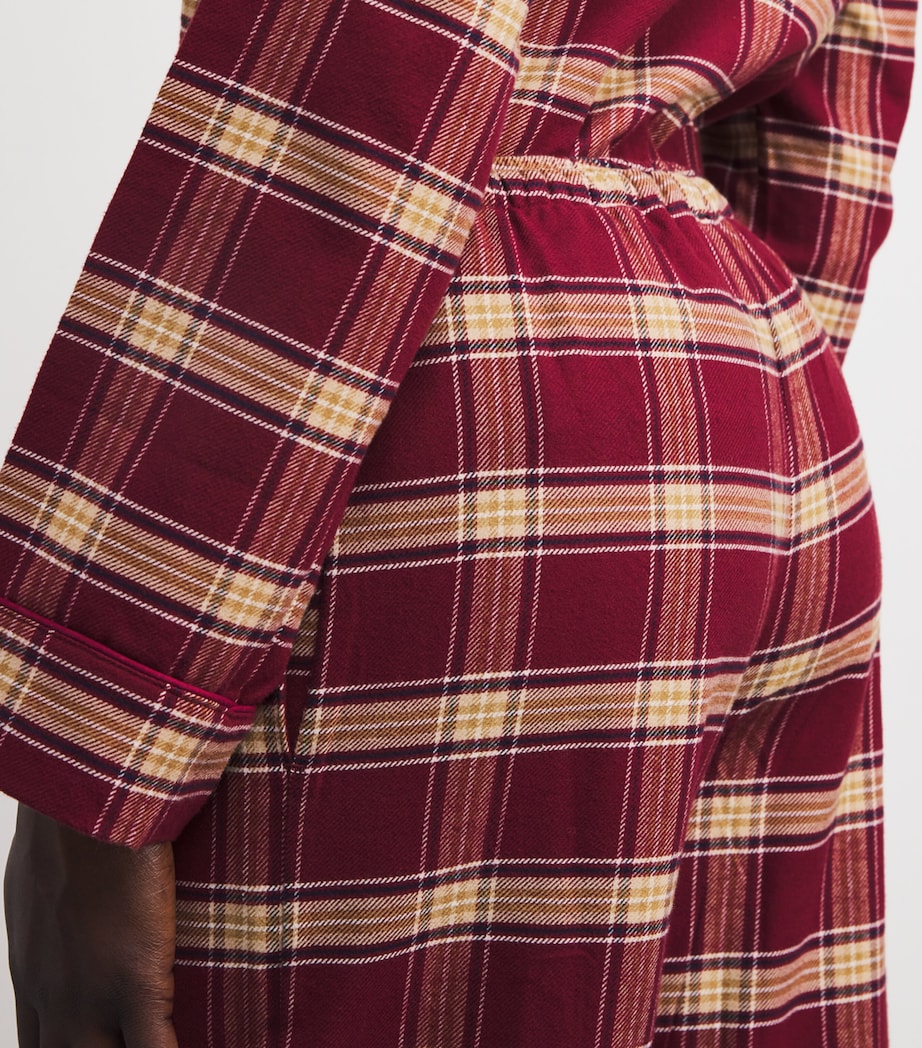 Cotton Kelburn Pyjama Trousers 48 BURGUNDY Image 6