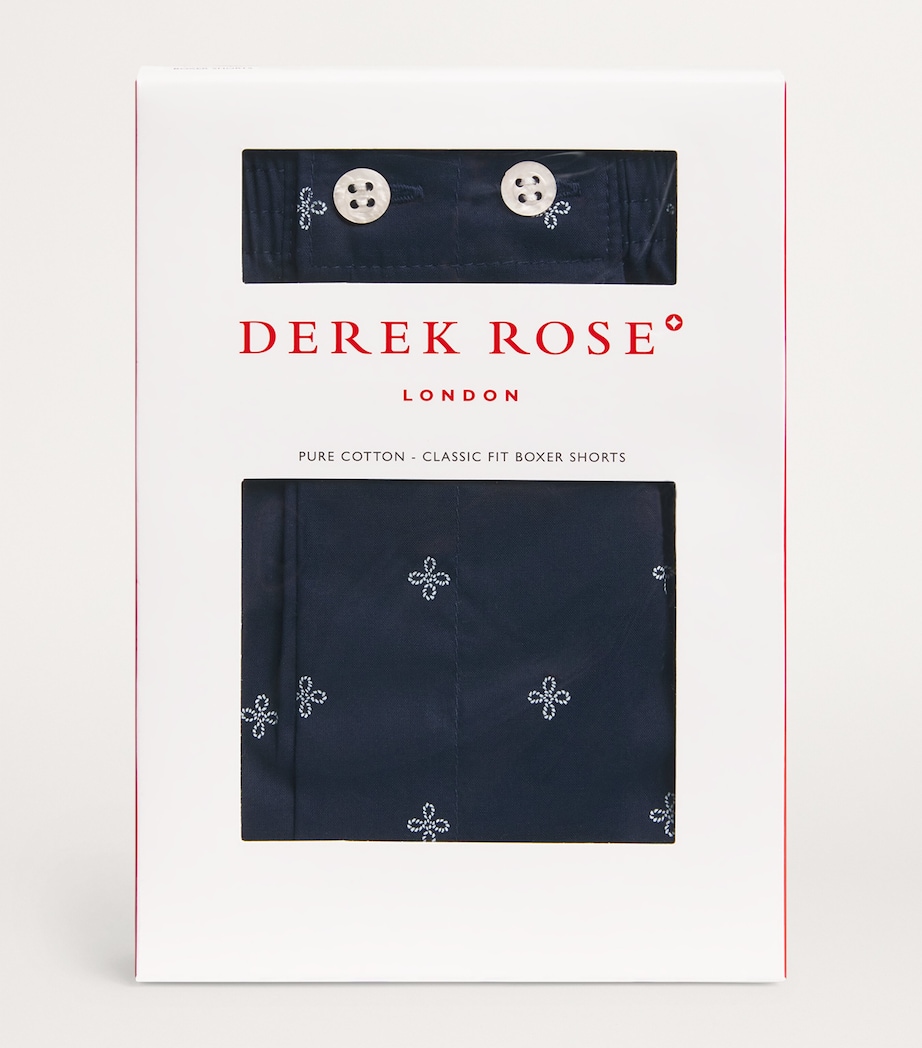 Derek Rose Mens Cotton Nelson Boxers Navy Image 4
