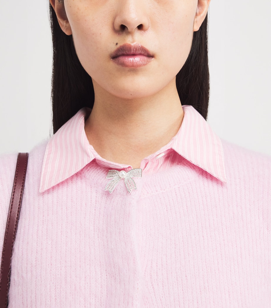 Cropped Bow Cardigan PINK Image 6